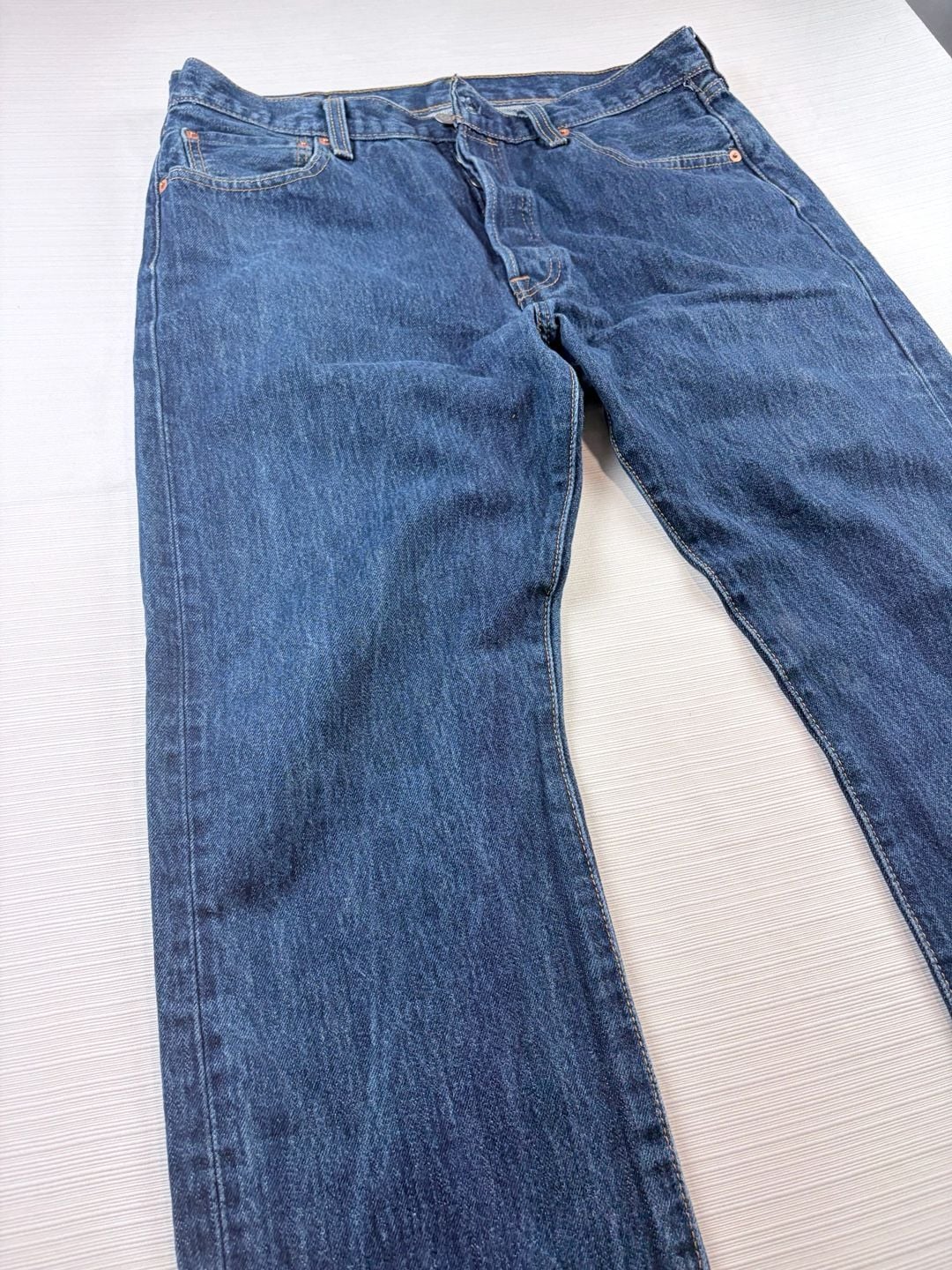 Levi's 501 Original Fit Jeans Size 34x30 Blue Denim Button Fly Straight 4