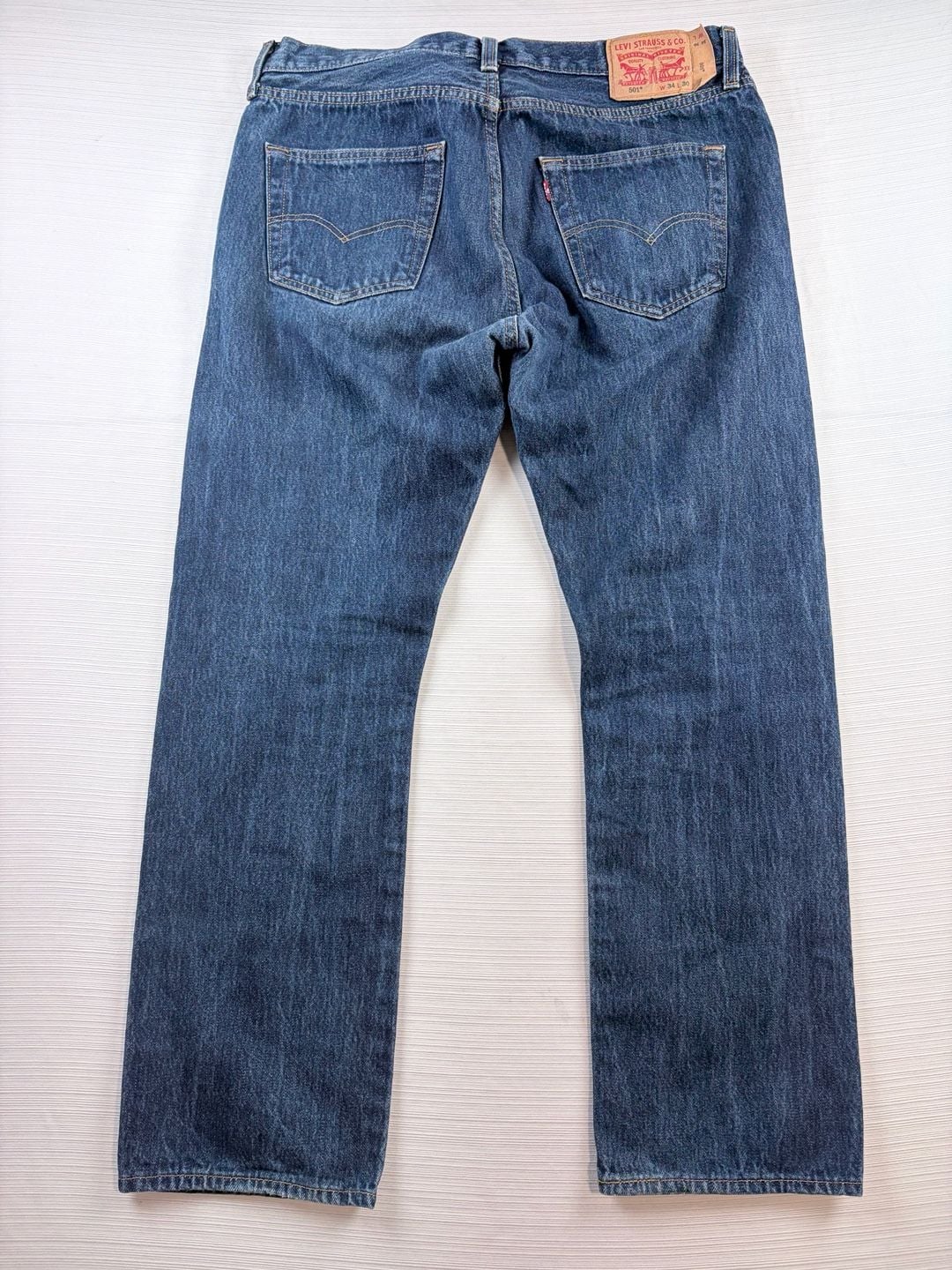 Levi's 501 Original Fit Jeans Size 34x30 Blue Denim Button Fly Straight 6