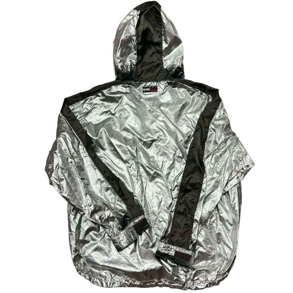 Vintage 90s Tommy Hilfiger NASA Ames Silver Metallic Jacket L Expedition Rare 3