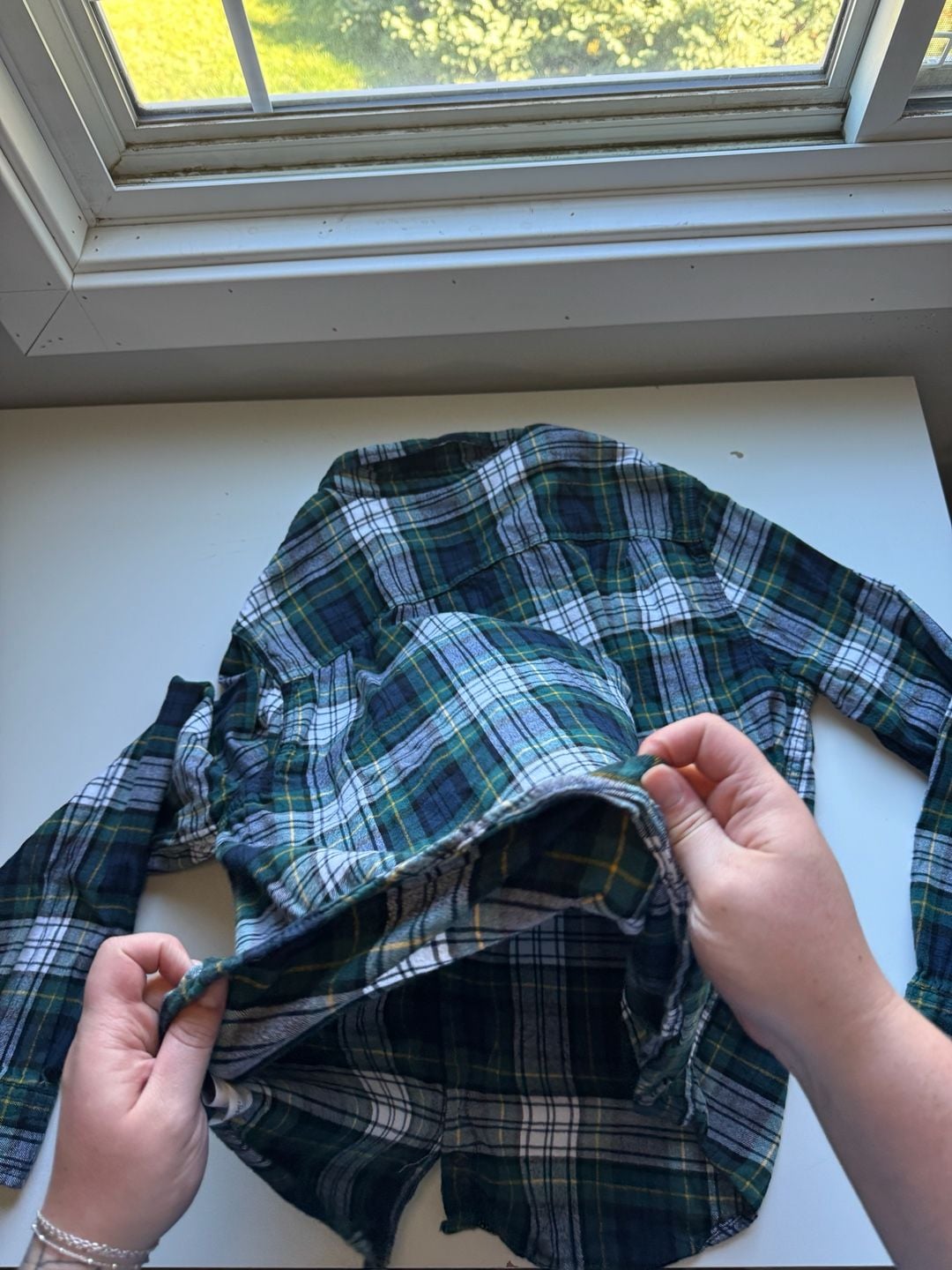 George Flannel Button Down Shirt Size 2XL Green Plaid 5