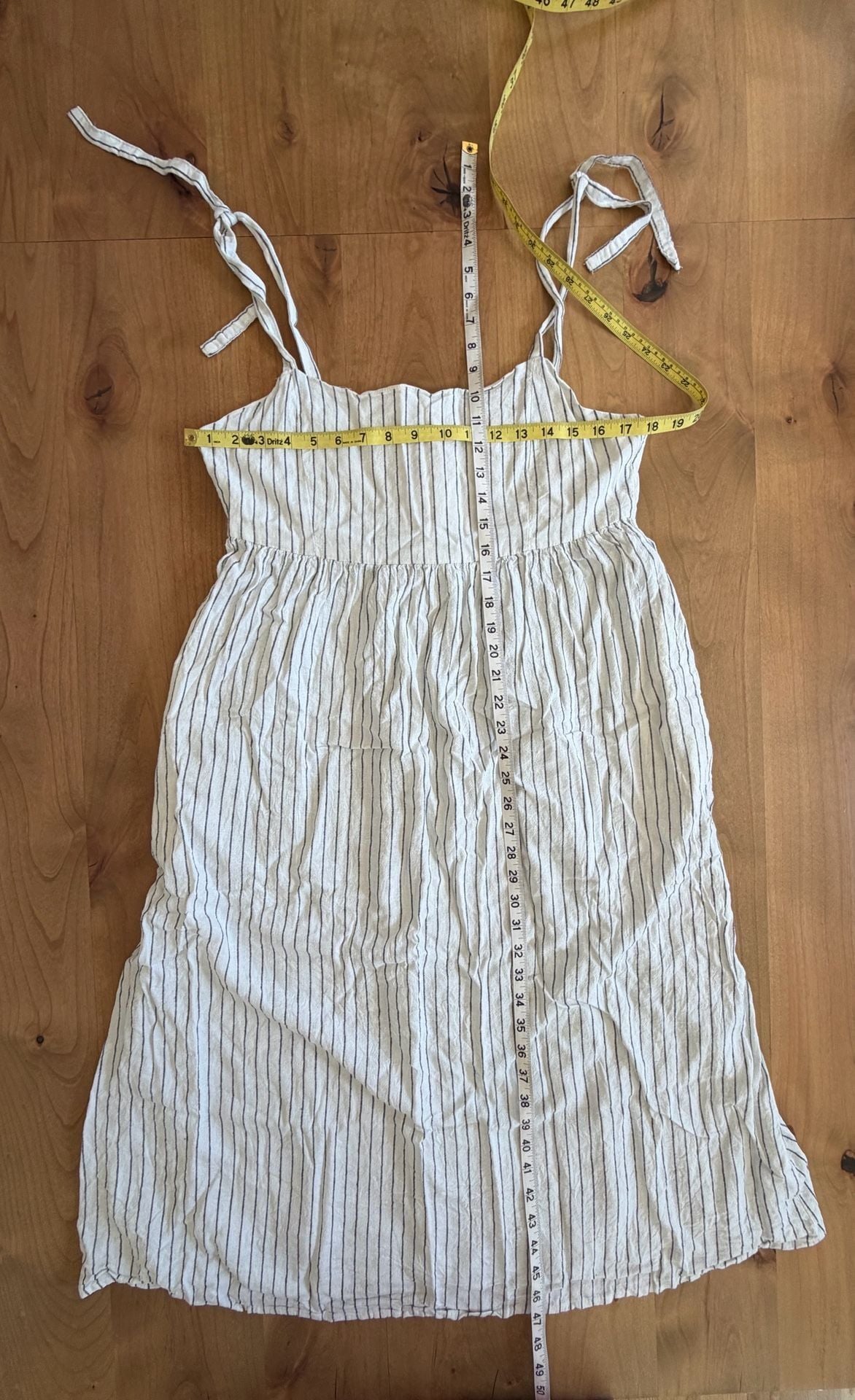 Joe Fresh Striped Cami Dress Size M Off White Black 3
