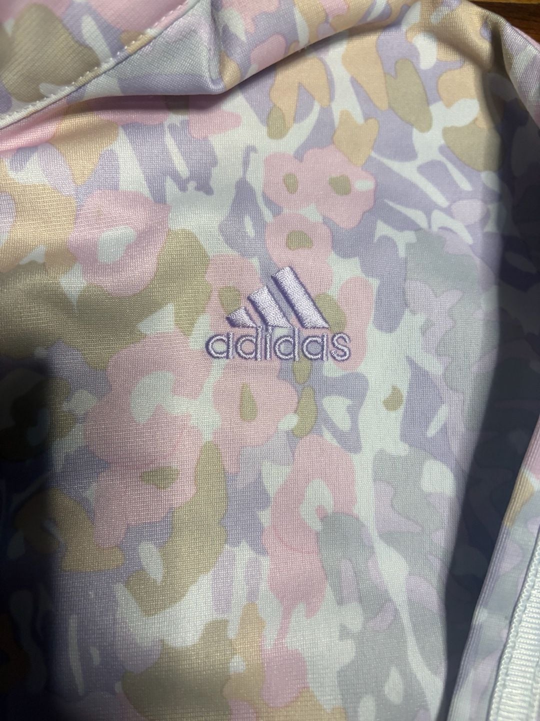 Adidas Track Jacket Size 5 Multi Color Camo Print Full Zip Regular Fit 3