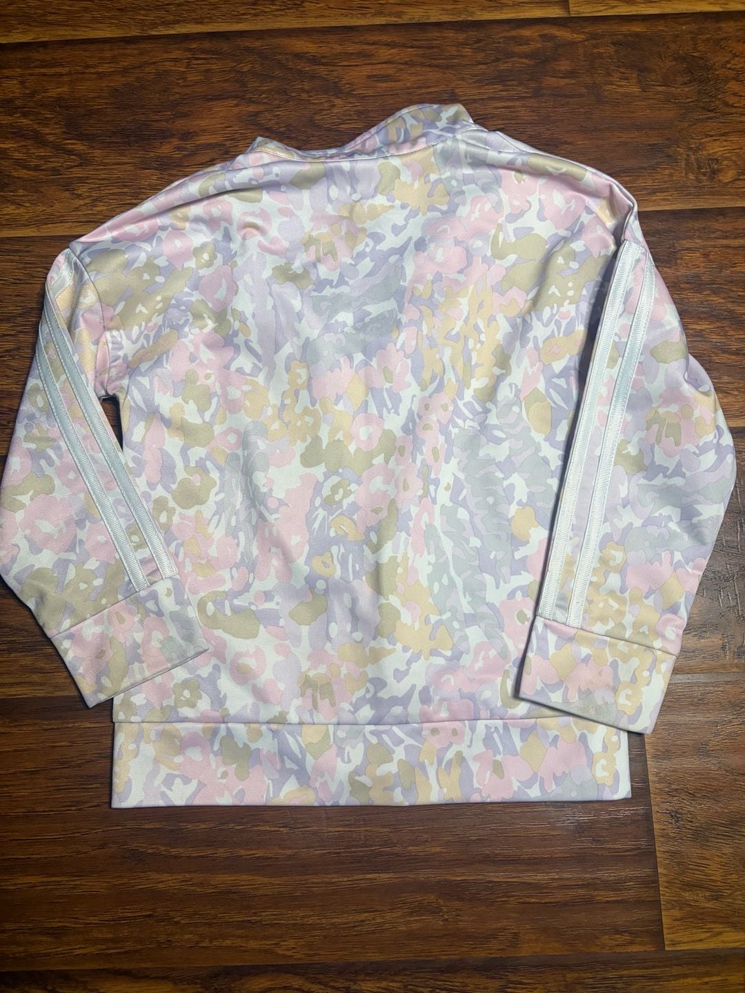 Adidas Track Jacket Size 5 Multi Color Camo Print Full Zip Regular Fit 6