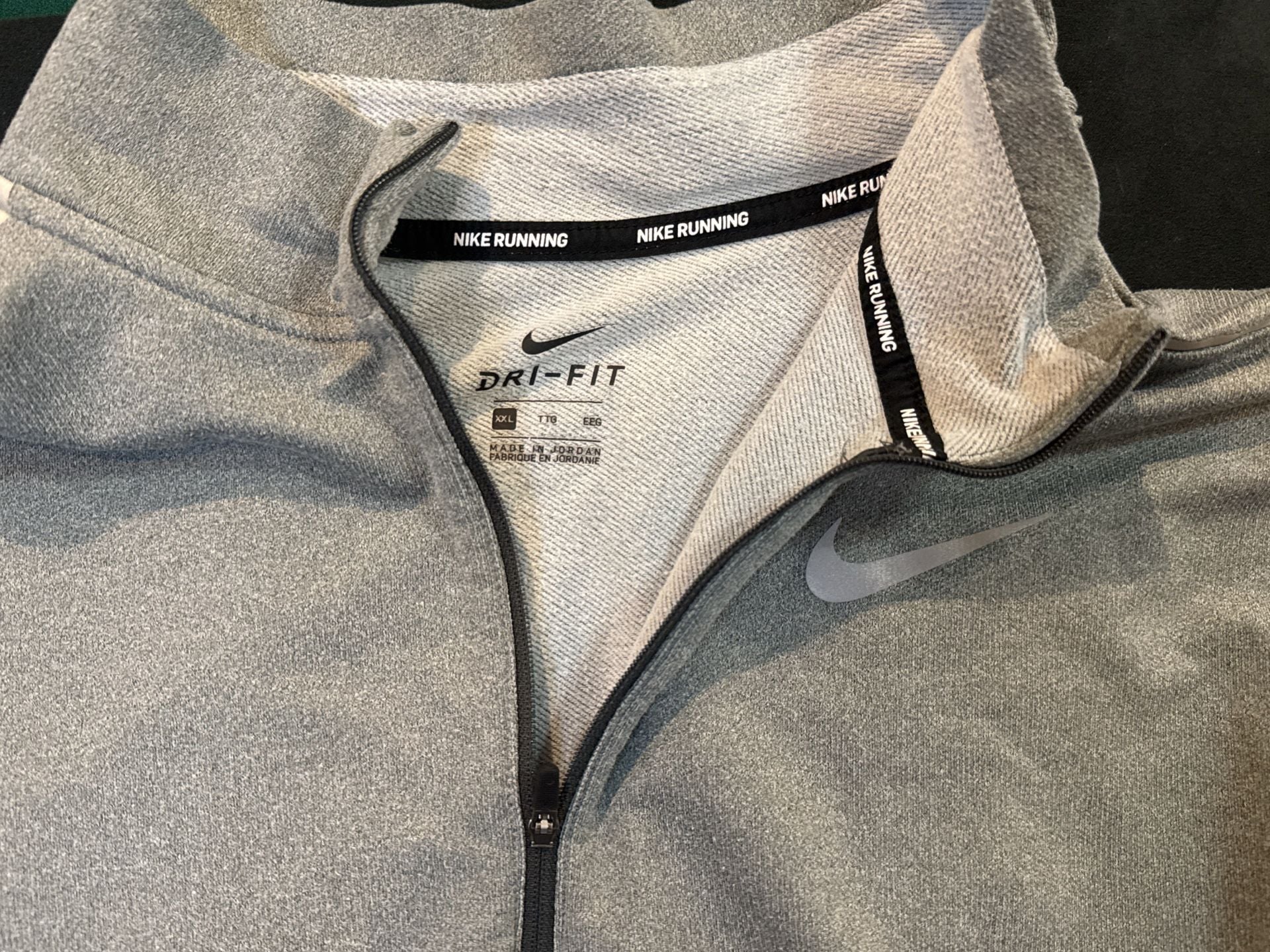 Nike Dri-FIT 1/2-Zip Running Top Size XXL Gray 4