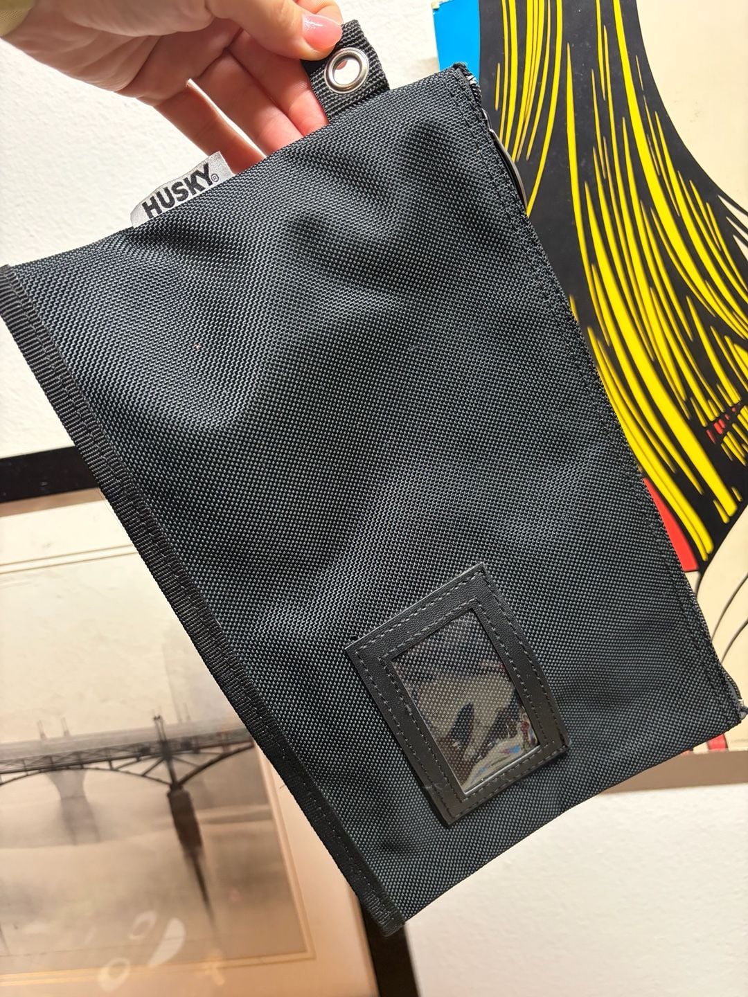 Husky 12 In Document Bag Black Tool Pouch With ID Window 2
