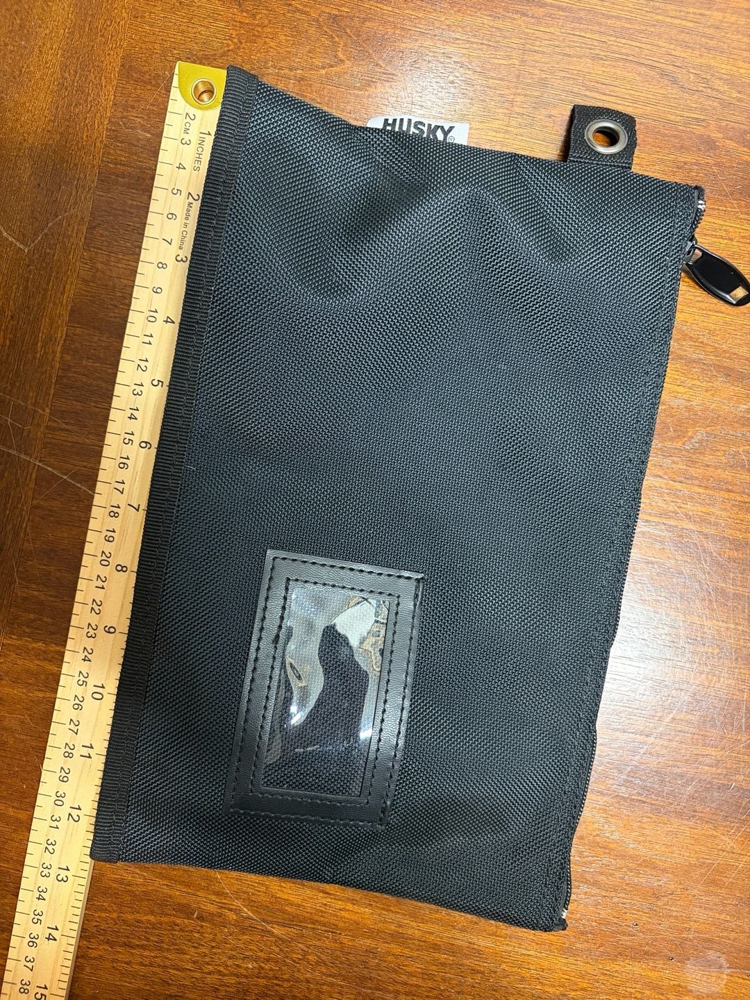 Husky 12 In Document Bag Black Tool Pouch With ID Window 3