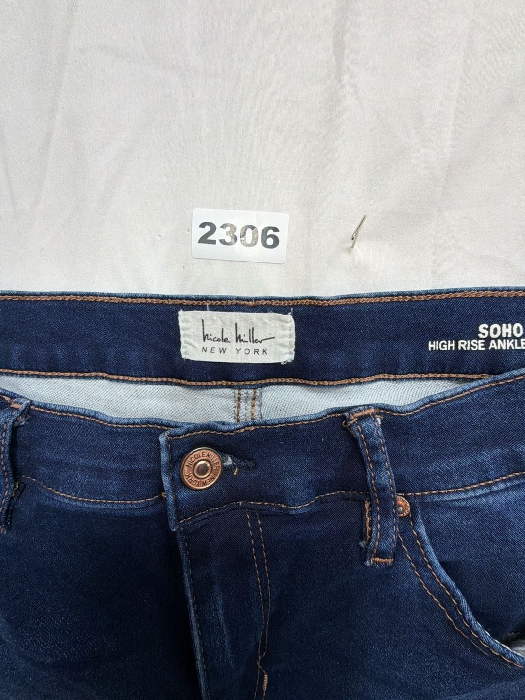 Nicole Miller New York Soho High Rise Ankle Skinny Jeans Size 12 3