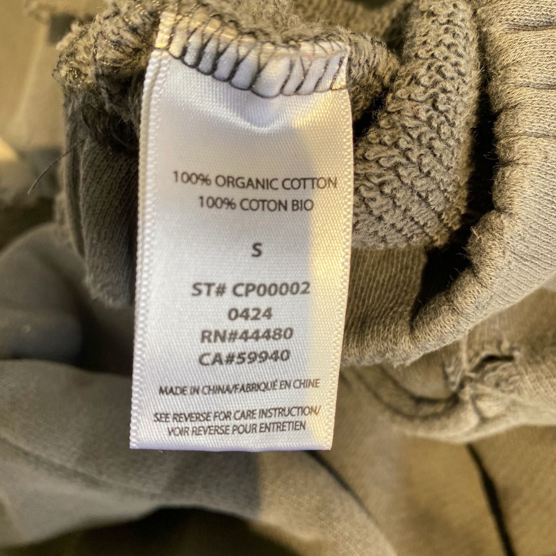 Elwood Sweatpants Size S Gray Organic Cotton Distressed Lounge Pants 5