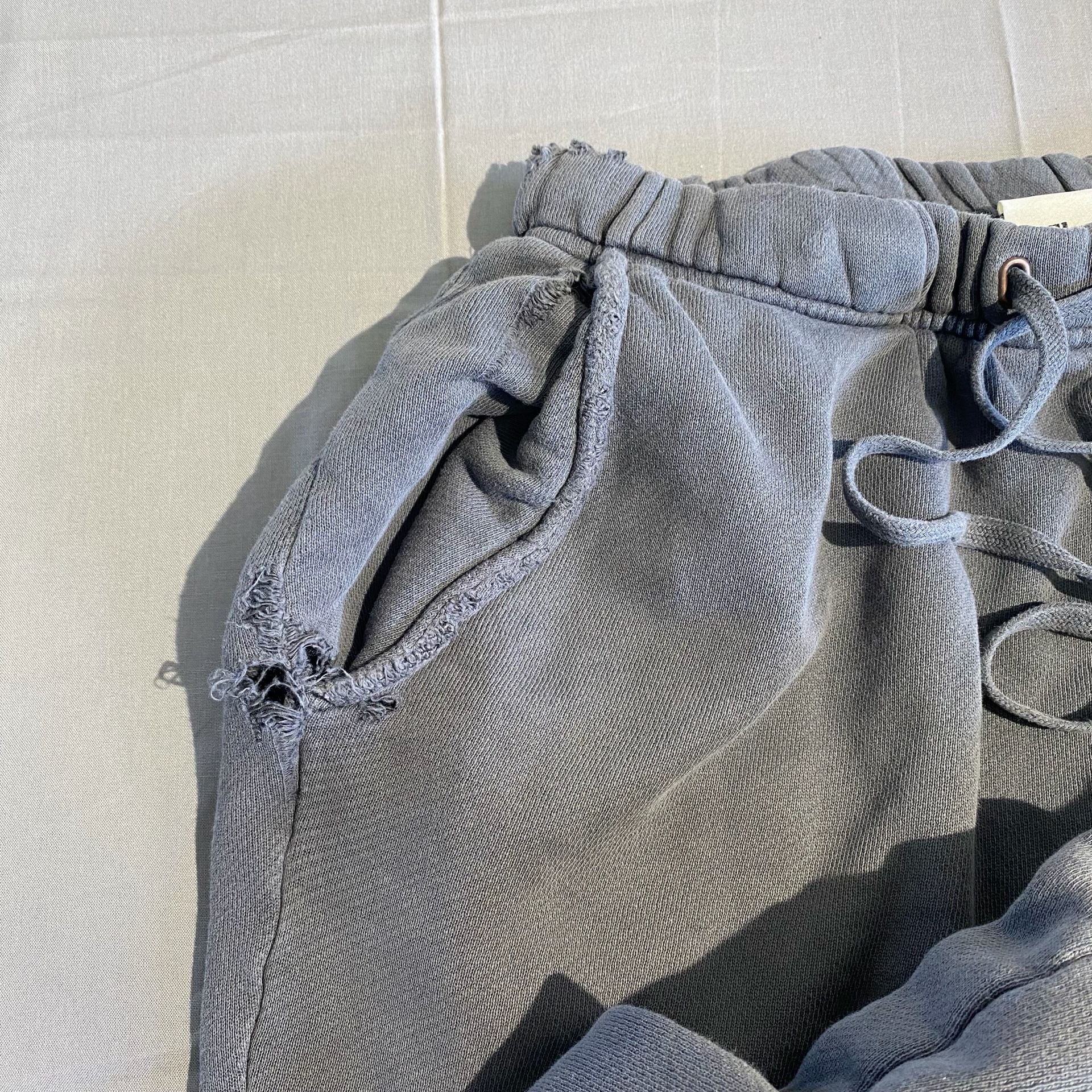 Elwood Sweatpants Size S Gray Organic Cotton Distressed Lounge Pants 6