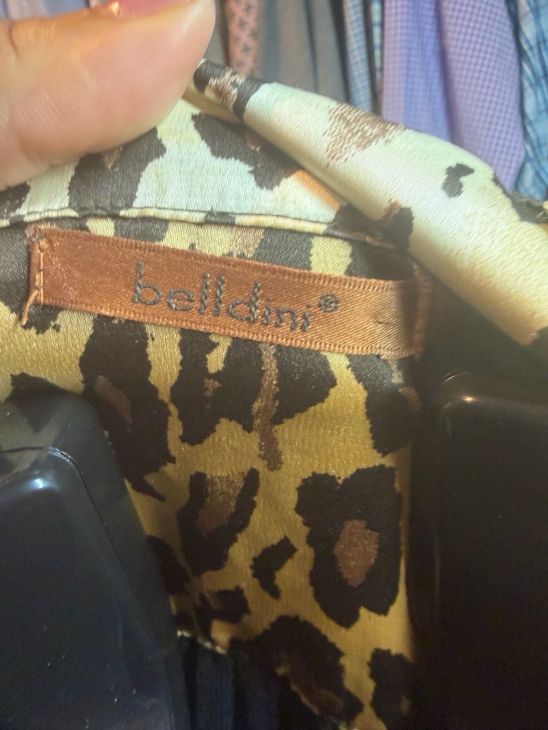 Belldini Zip Cardigan Black Leopard Trim Size L 7
