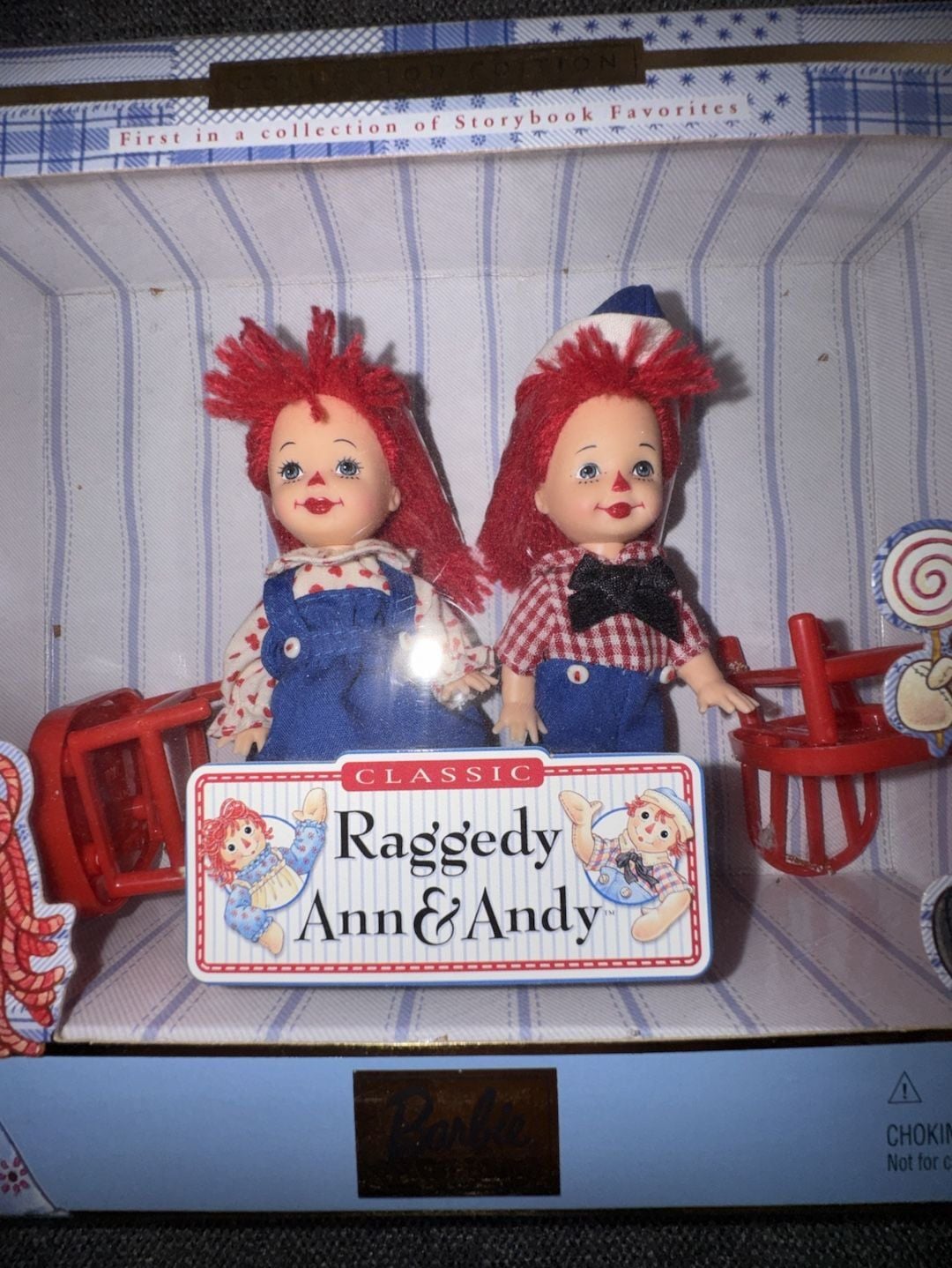 Mattel Barbie Collectibles Kelly & Tommy As Raggedy Ann & Andy Dolls 3