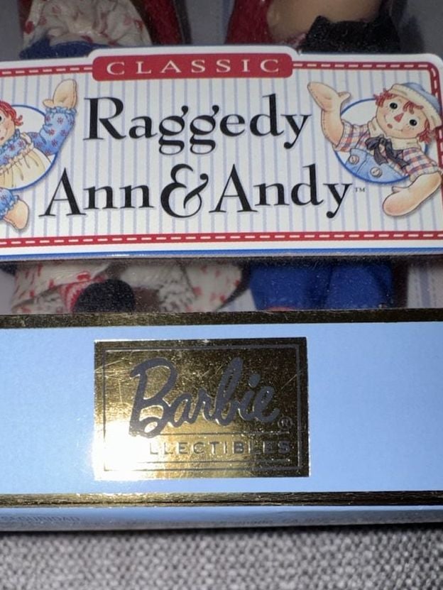 Mattel Barbie Collectibles Kelly & Tommy As Raggedy Ann & Andy Dolls 4