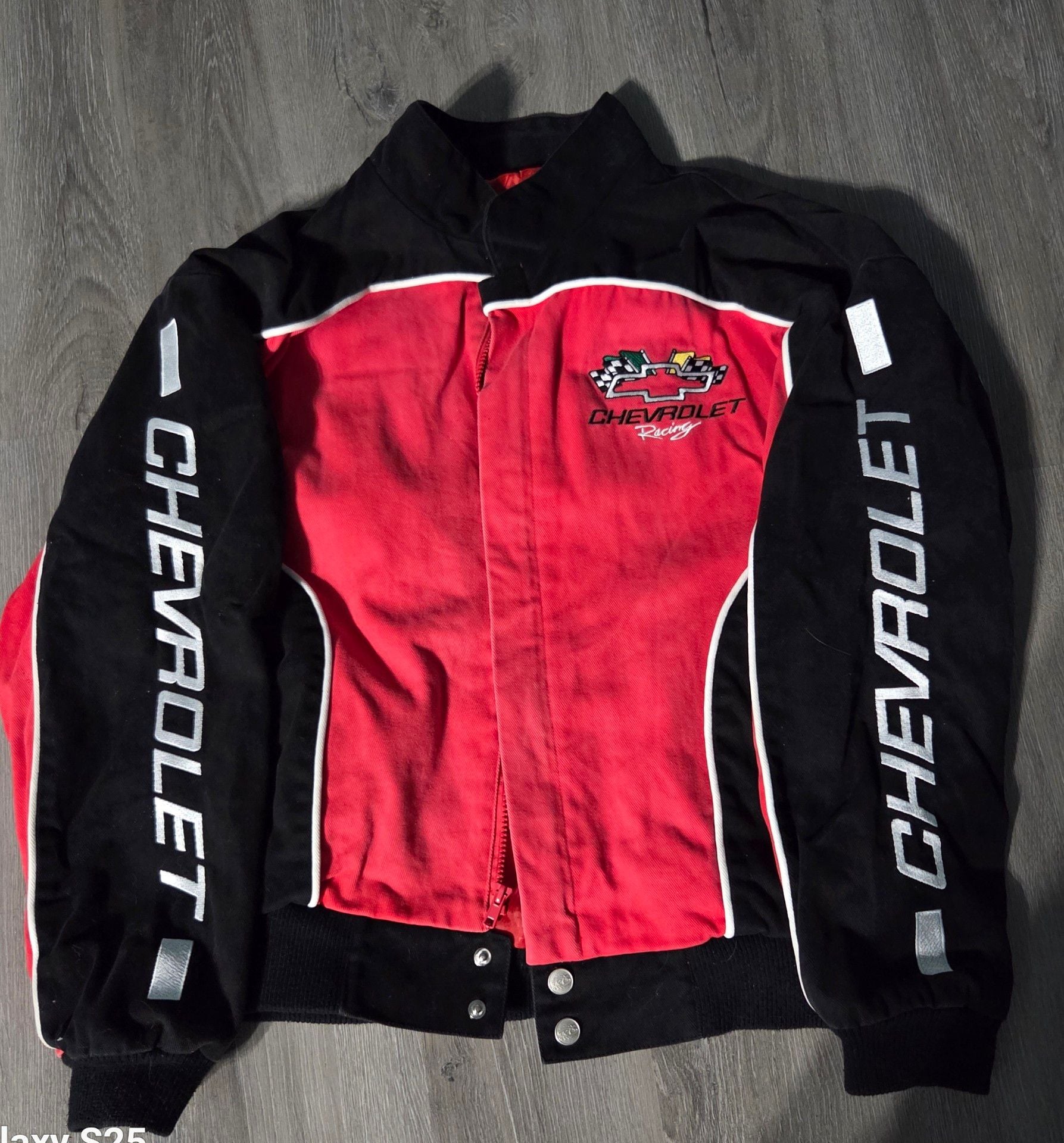 Racing Champions Chevrolet Racing Nascar Jacket Size S Red Black 2