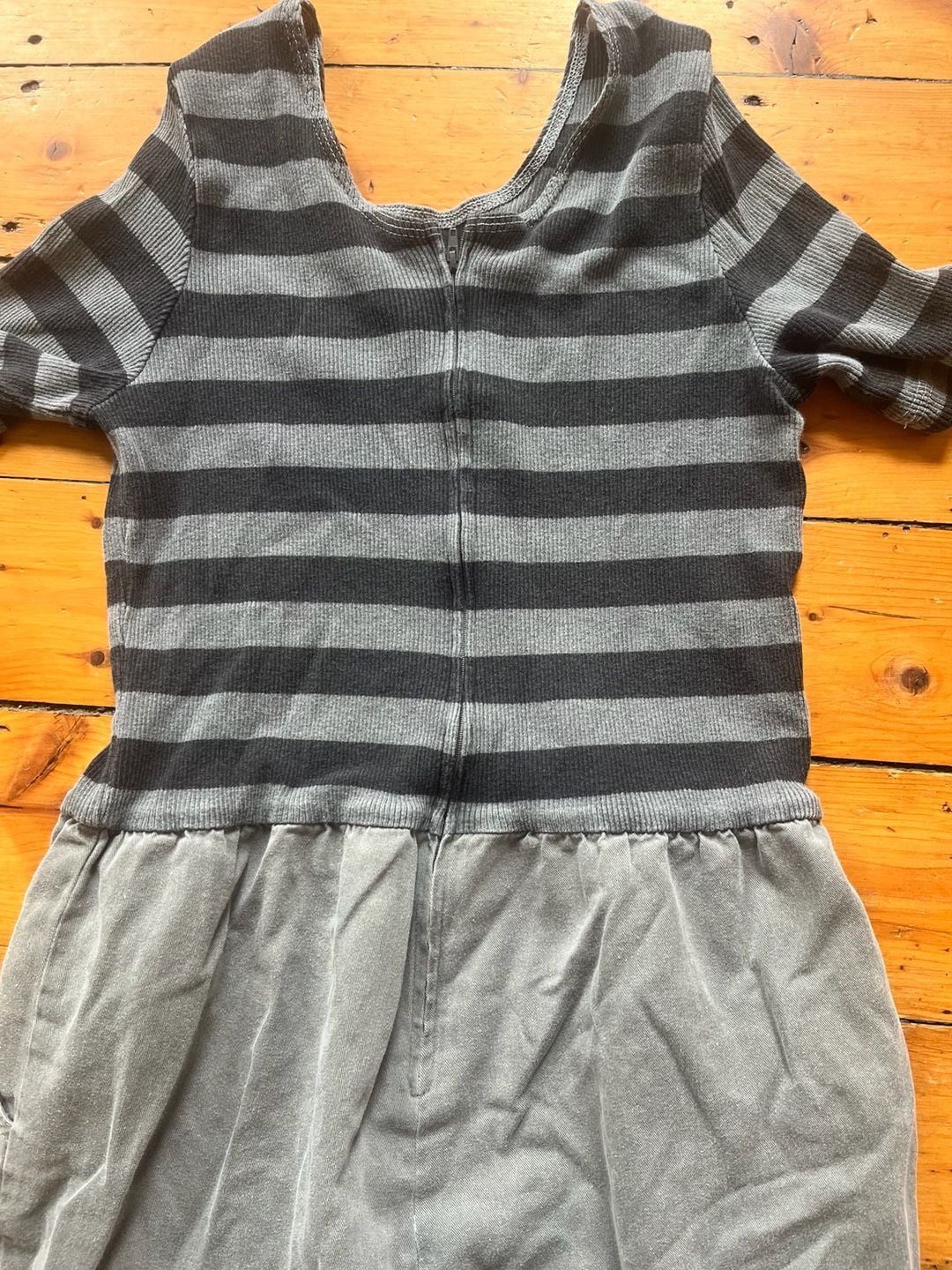 Piccalino Petites Jumpsuit Size 14P Medium Large Striped Top Green Pants Vtg 90s 11