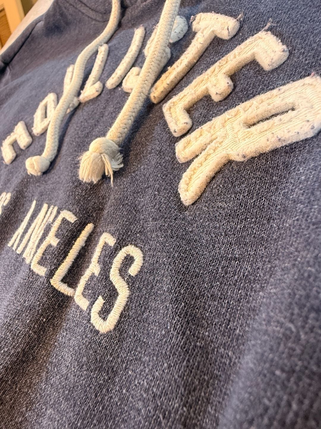 Hollister Los Angeles Hoodie Size S Blue Graphic Sweatshirt 5