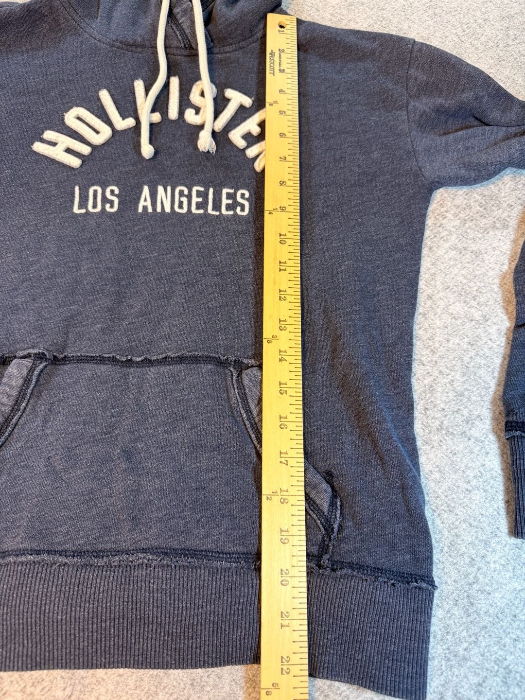 Hollister Los Angeles Hoodie Size S Blue Graphic Sweatshirt 9