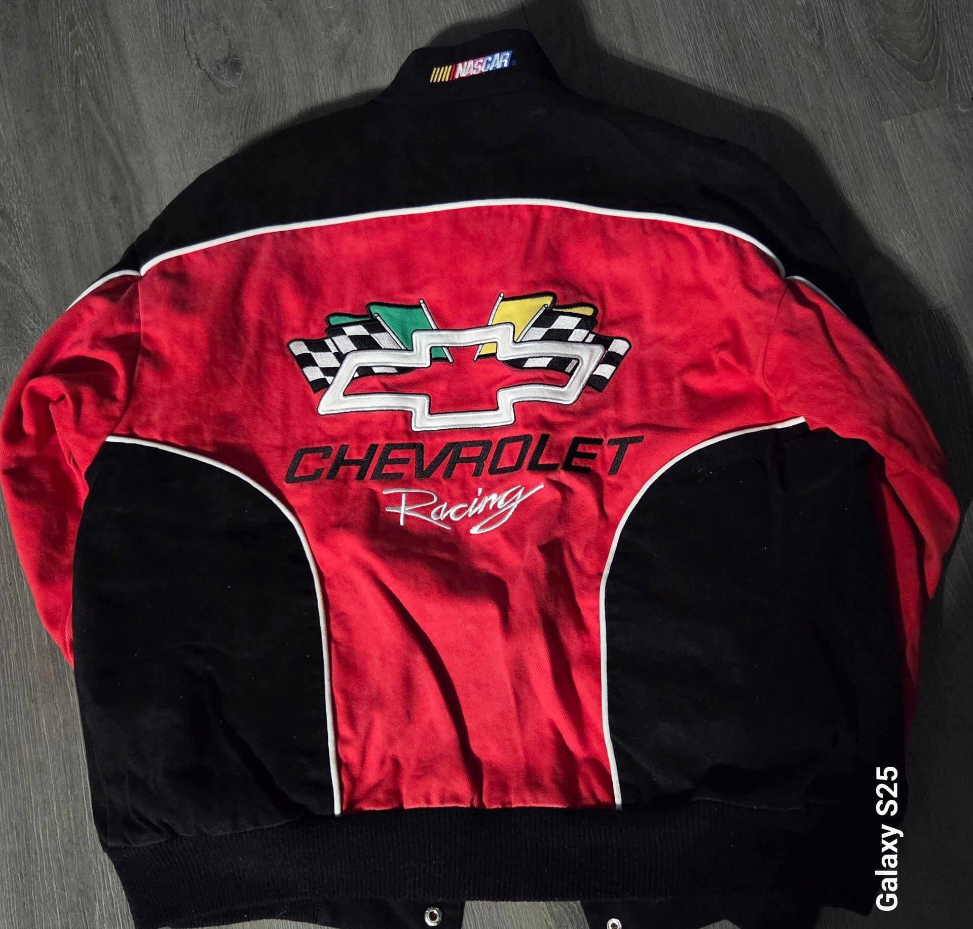 Racing Champions Chevrolet Racing Nascar Jacket Size S Red Black 4
