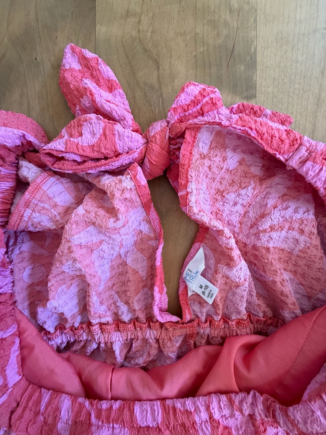 Time And Tru Puff Sleeve Dress Size M (8-10) Pink Floral 10