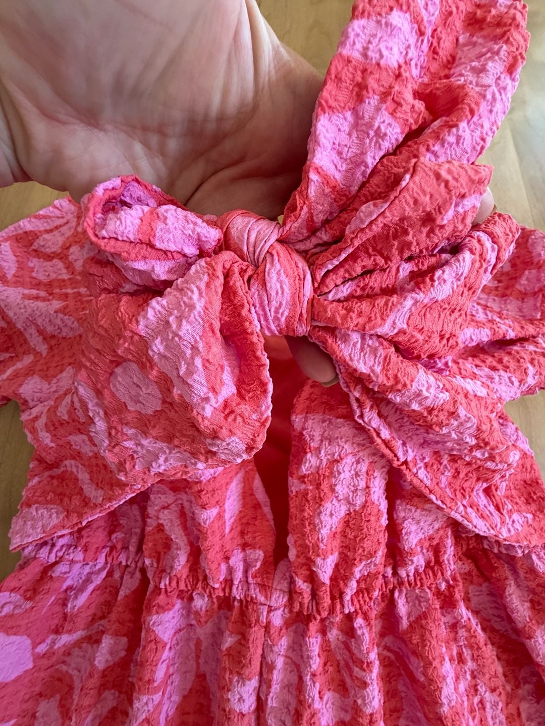 Time And Tru Puff Sleeve Dress Size M (8-10) Pink Floral 11