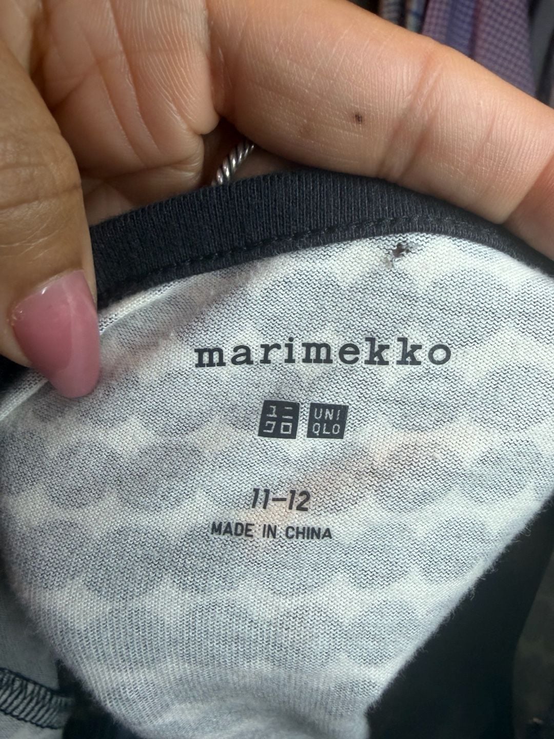 Marimekko x Uniqlo Rasymatto Tunic Dress Size 11-12 Black White Polka Dot 5