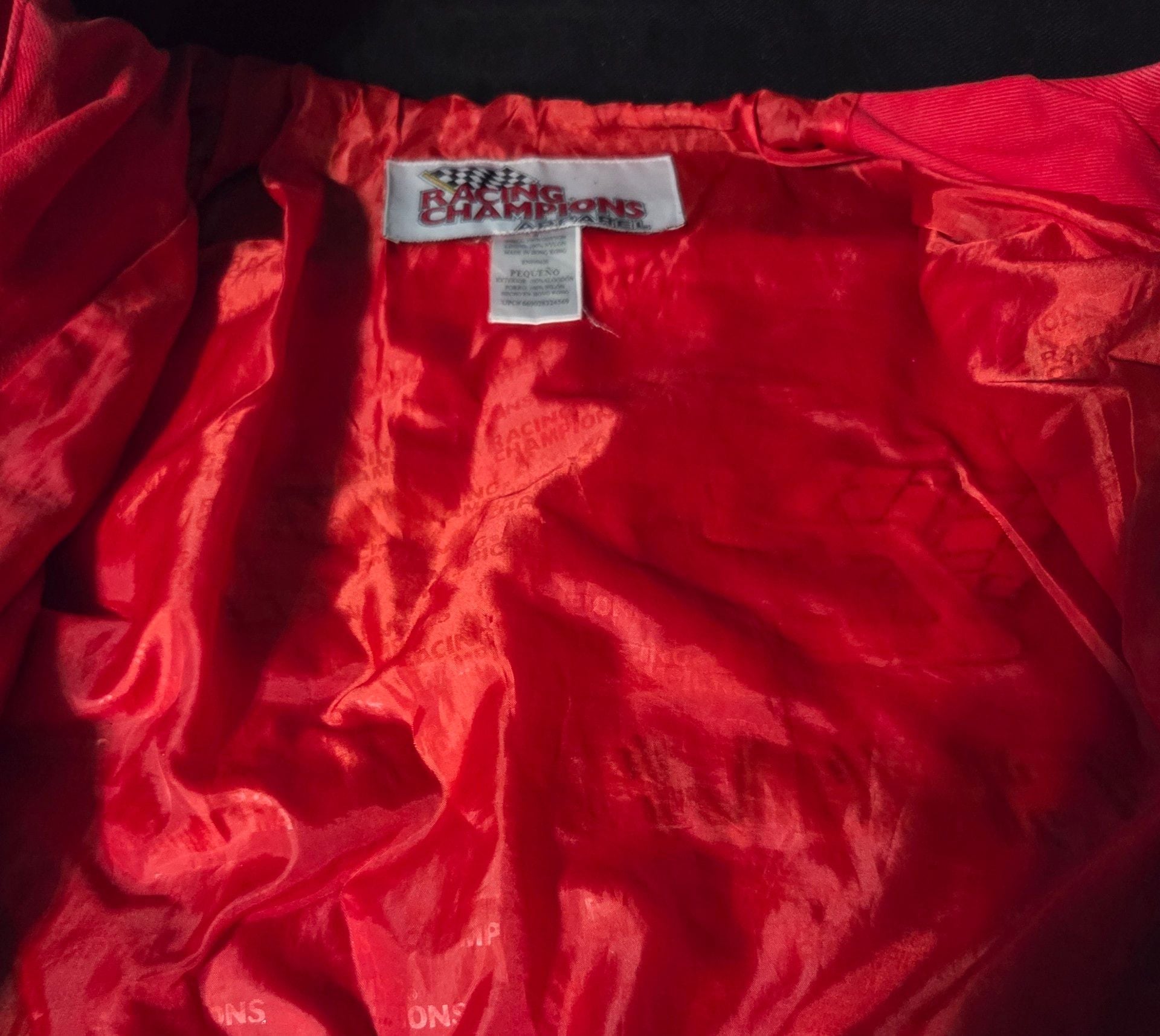 Racing Champions Chevrolet Racing Nascar Jacket Size S Red Black 8