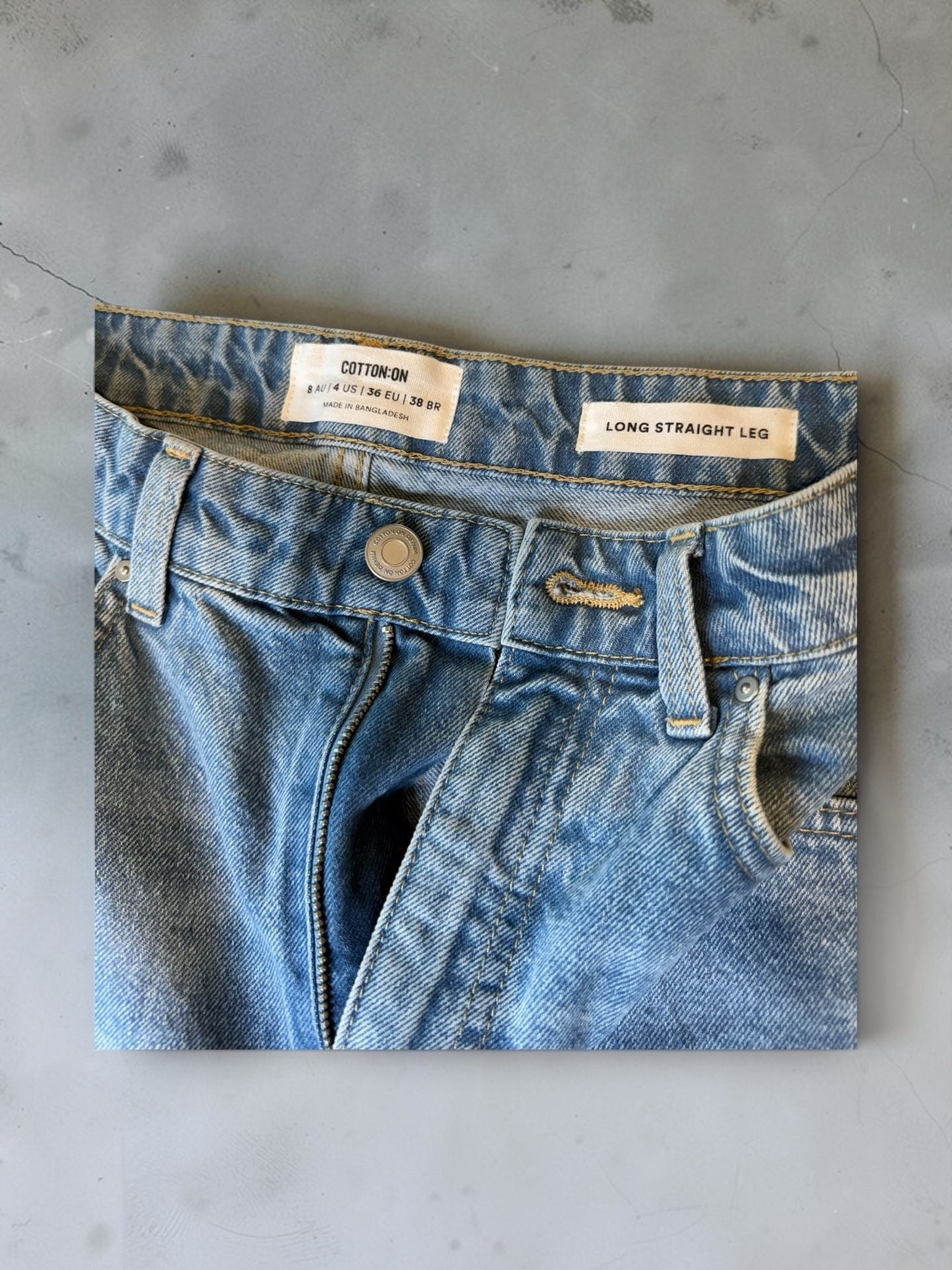 Cotton On Long Straight Leg Jeans Size 4 3