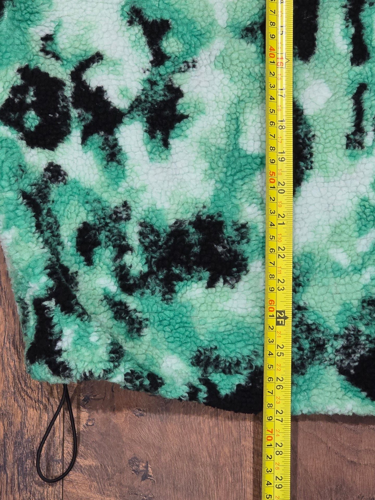 No Fear x H&M Sherpa Fleece Jacket Size XXL Green Black Tie Dye Zip 10
