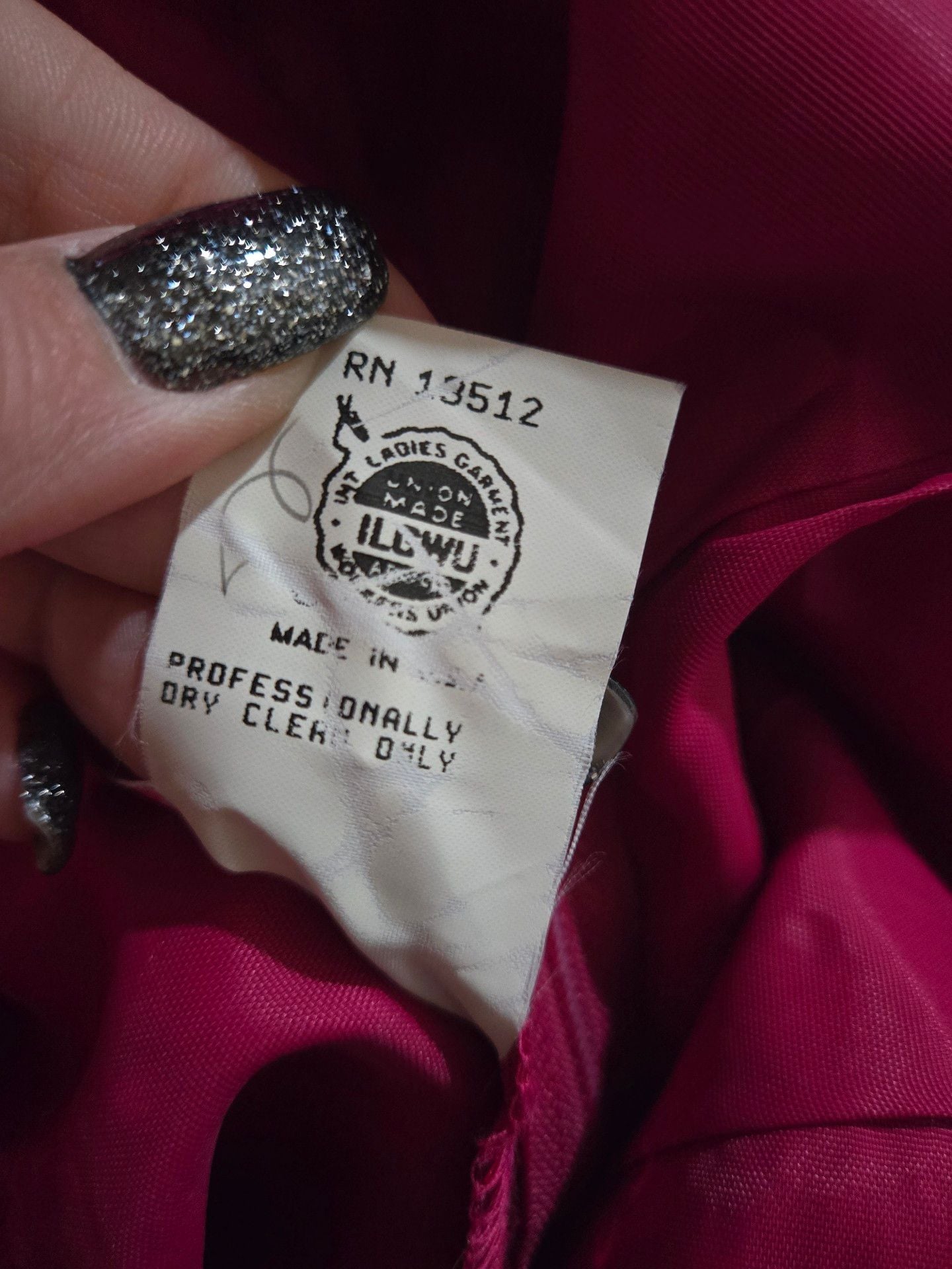 Nadine Magenta Sequin Ruffle Sleeve Dress 8