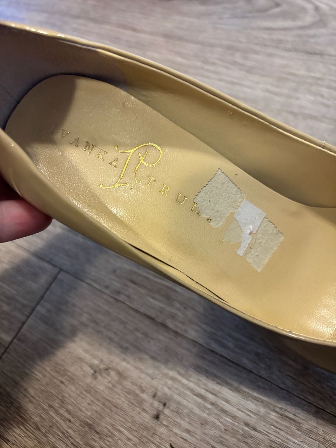 Ivanka Trump Patent Leather Pumps Nude Beige Heels 7