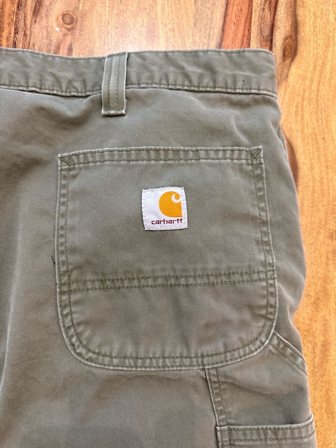 Carhartt B324 Relaxed Fit Carpenter Pants Size 42x34 Olive Green 3