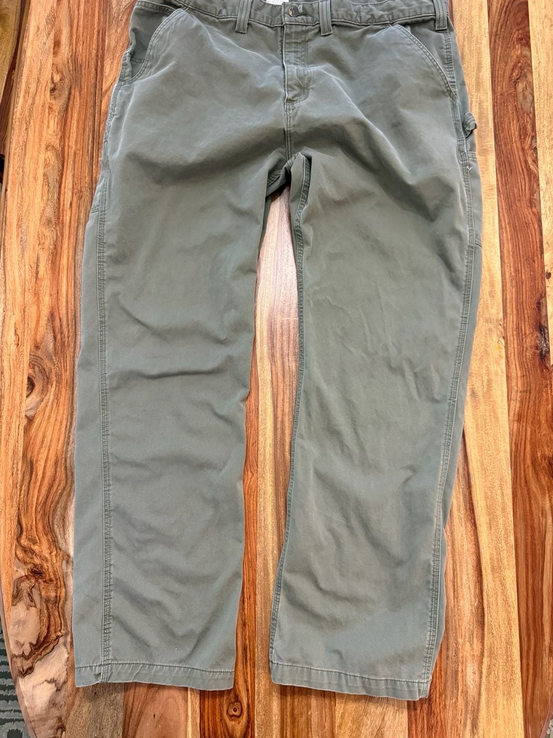 Carhartt B324 Relaxed Fit Carpenter Pants Size 42x34 Olive Green 5
