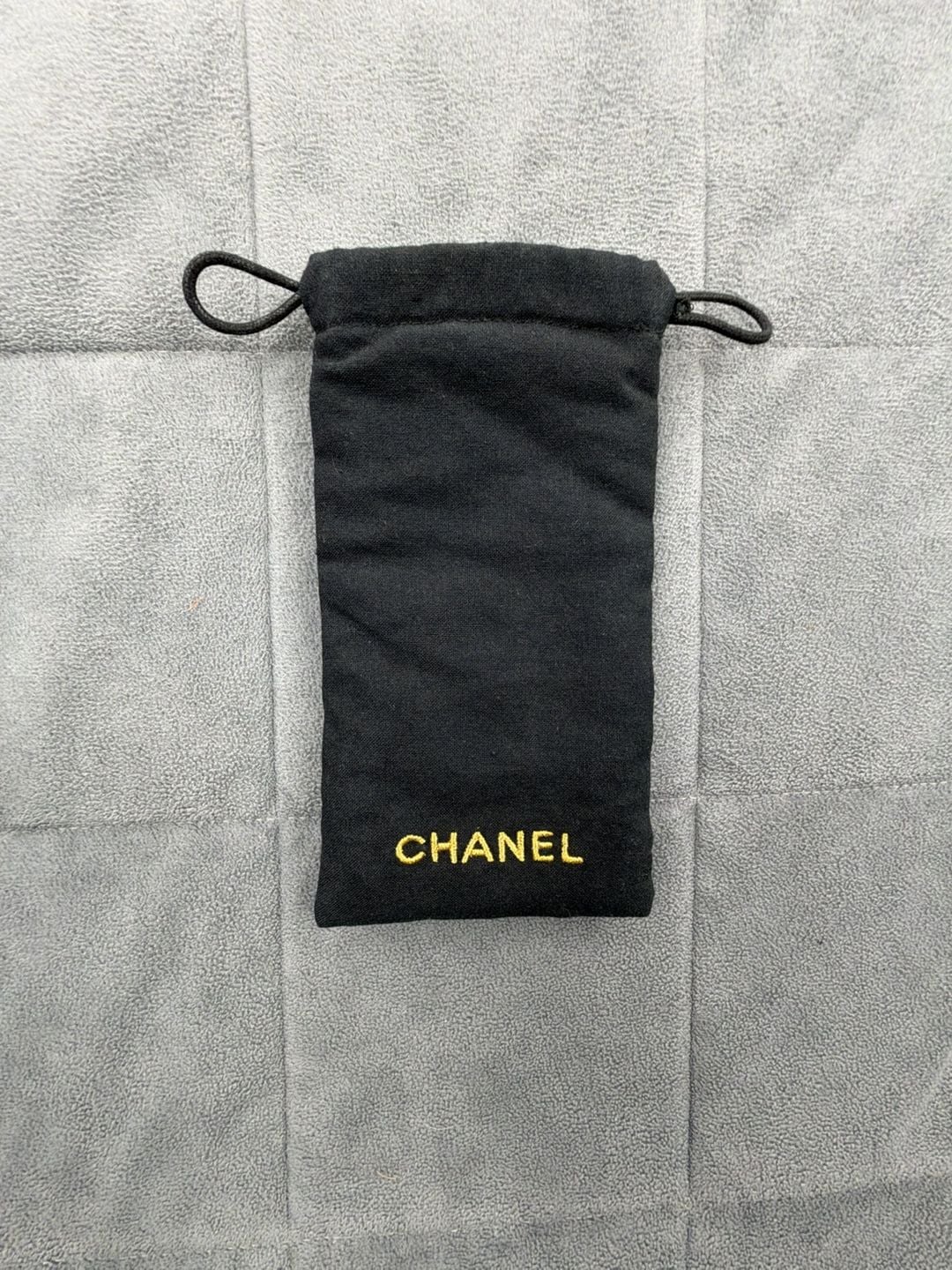 Chanel Black Drawstring Sunglasses Pouch Made In Italy 1