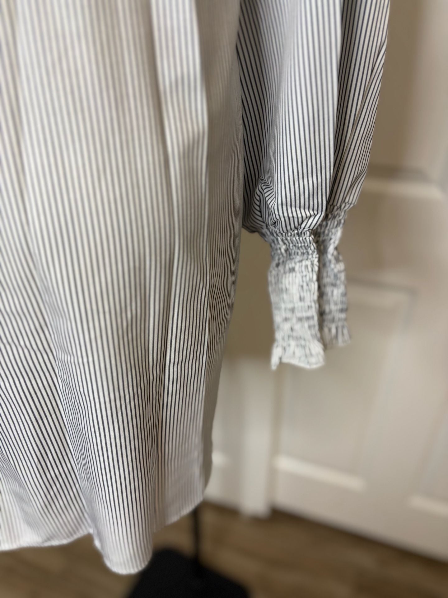 107-Unbranded Striped Oversized Button Down Shirt Dress Size 4XL 7