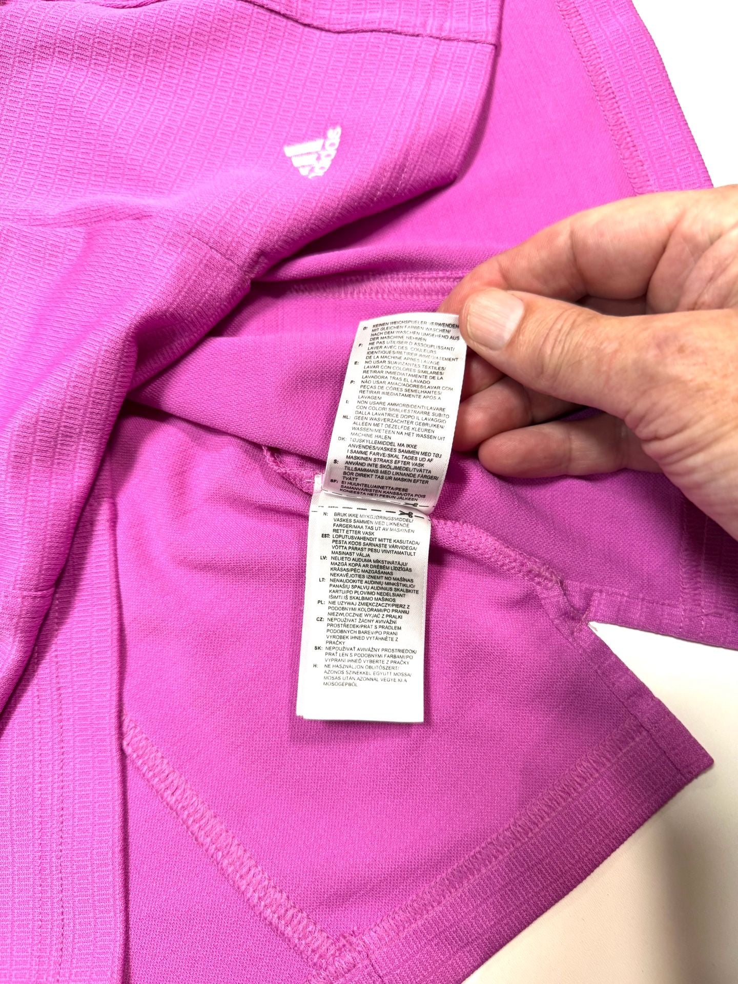 Adidas Women's Polo Shirt Size L Preppy Old Money Country Club Golfcore Sporty ClimaLite Golf Purple Orchid Short Sleeve CCA 1894 Embroidered Logo Moisture Wicking Athletic Top 10