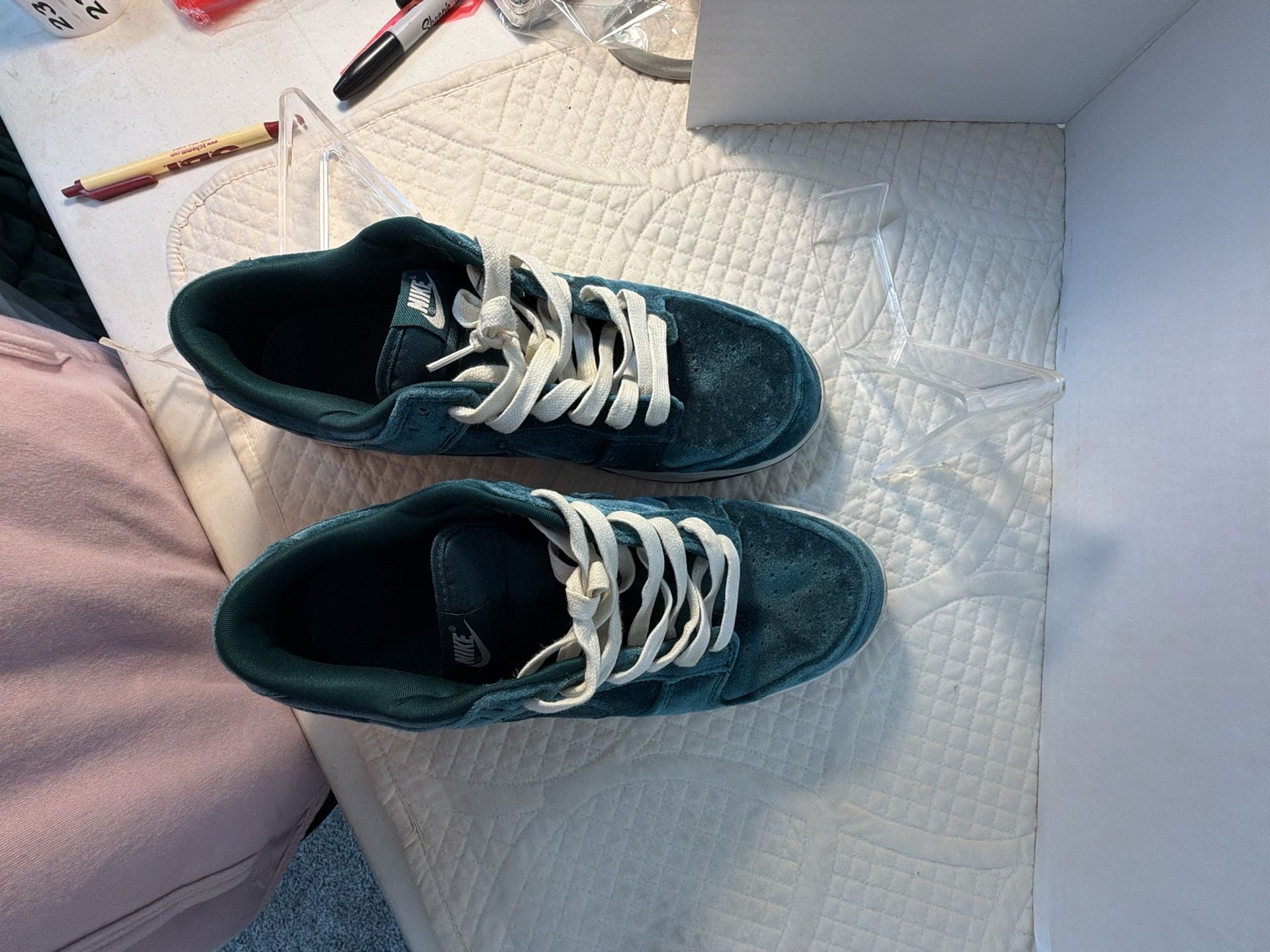 Nike Dunk Low Size 11.5 Dark Atomic Teal Velvet 5