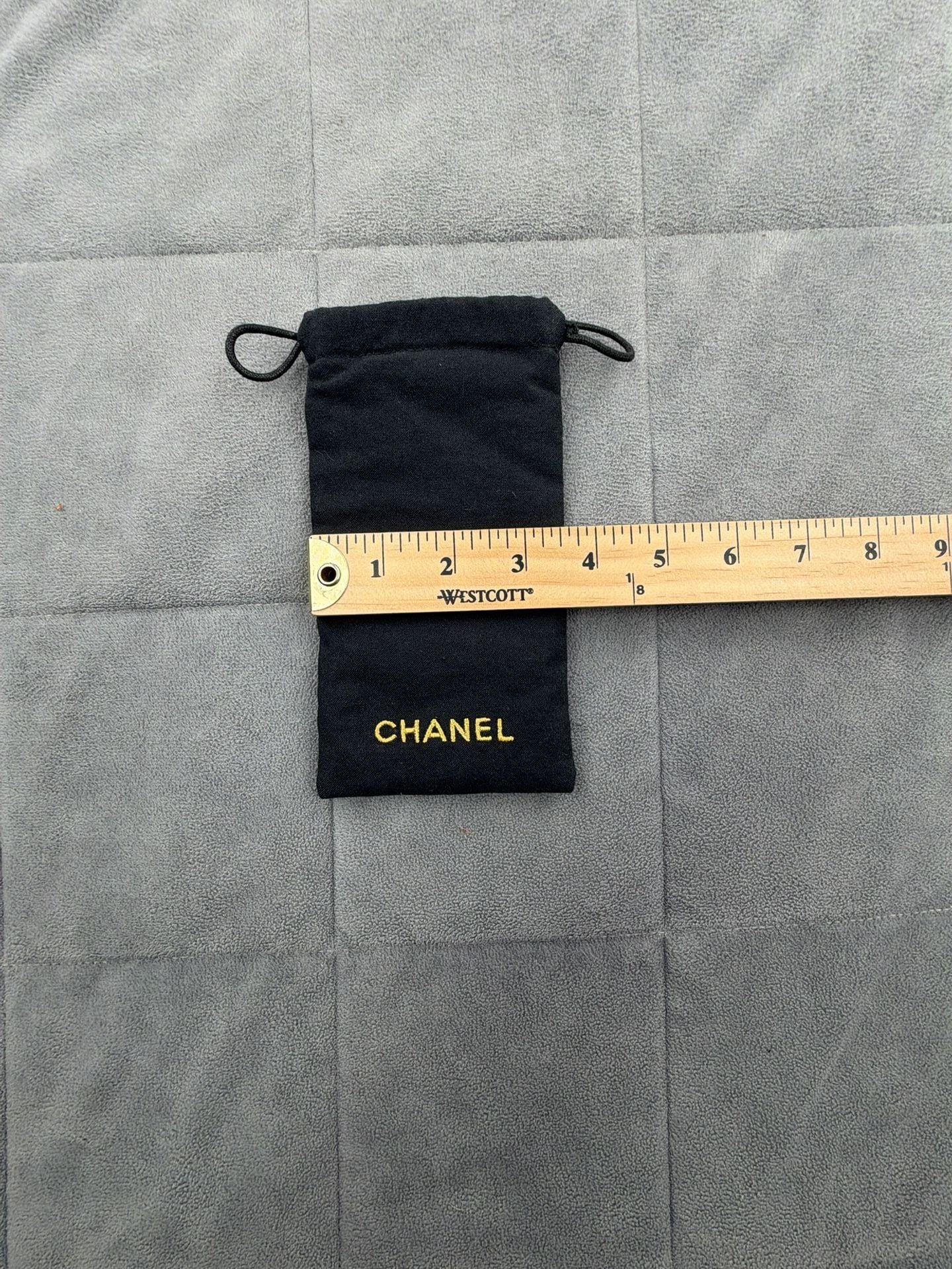 Chanel Black Drawstring Sunglasses Pouch Made In Italy 4
