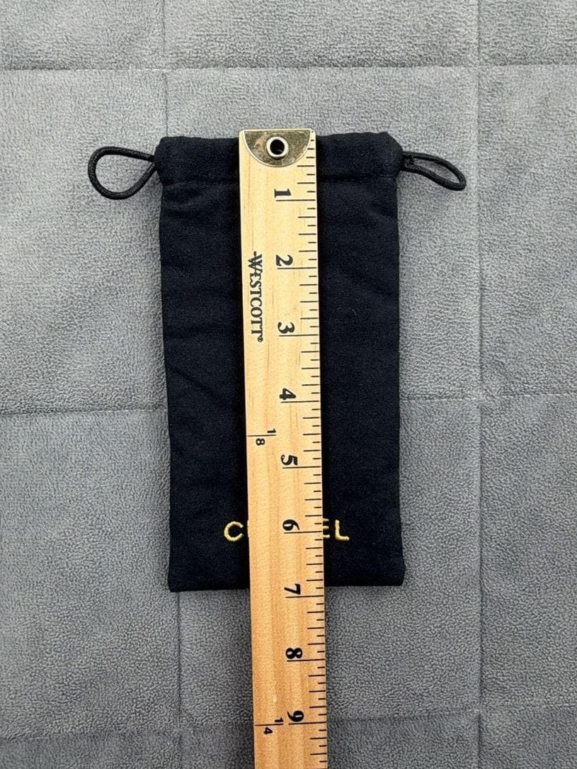 Chanel Black Drawstring Sunglasses Pouch Made In Italy 5