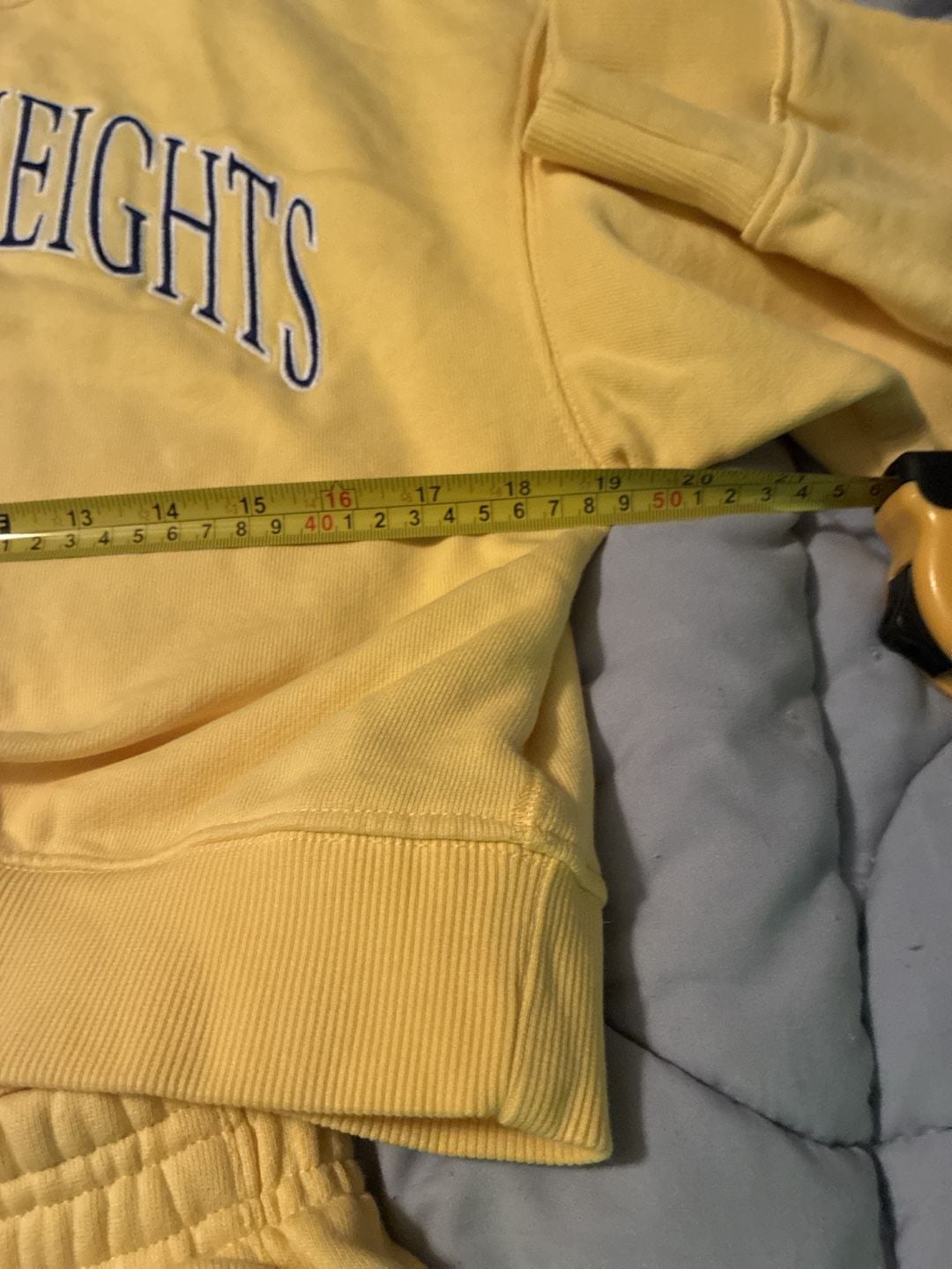 Zara Brooklyn Heights Sweatshirt And Shorts Set Size L/M Yellow NWOT A815 4