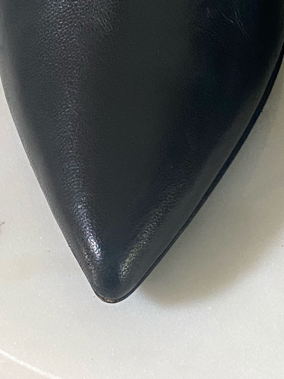 Stuart Weitzman Stuart Power Zip 75 Bootie Black Leather Pointed Toe 11