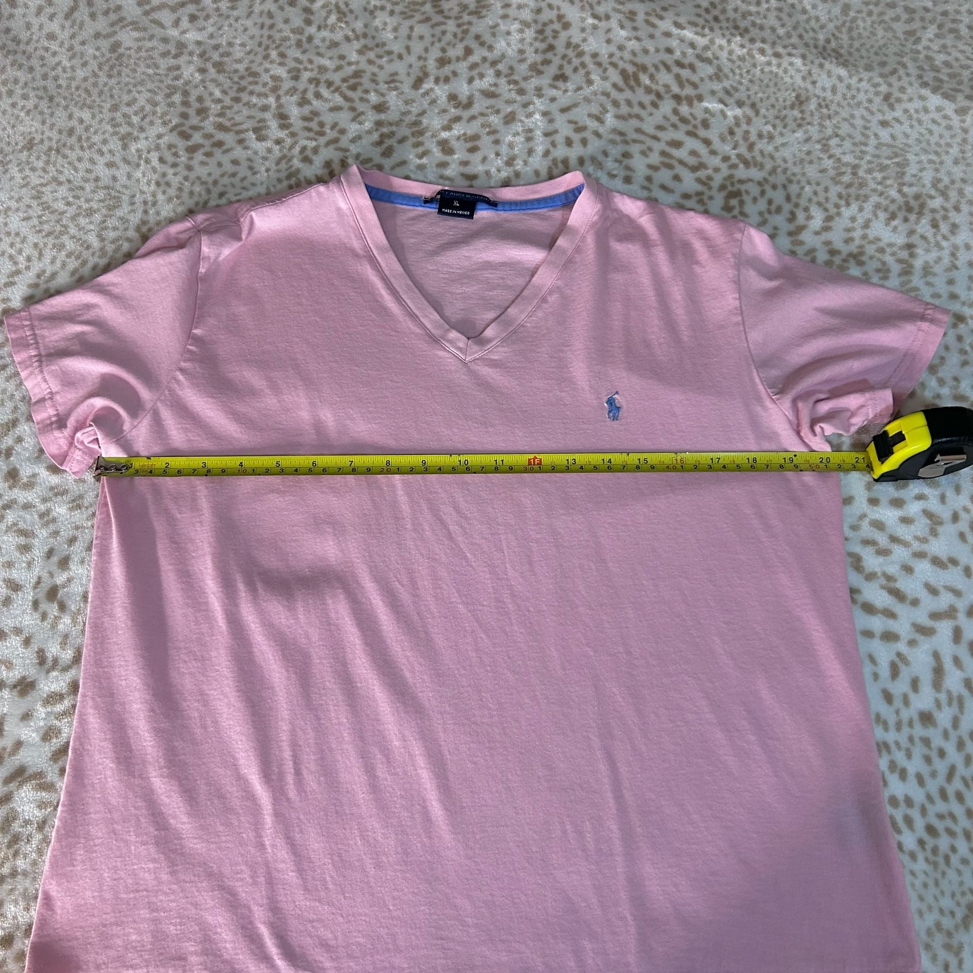 Ralph Lauren Sport V-Neck T-Shirt Size XL Pink 4