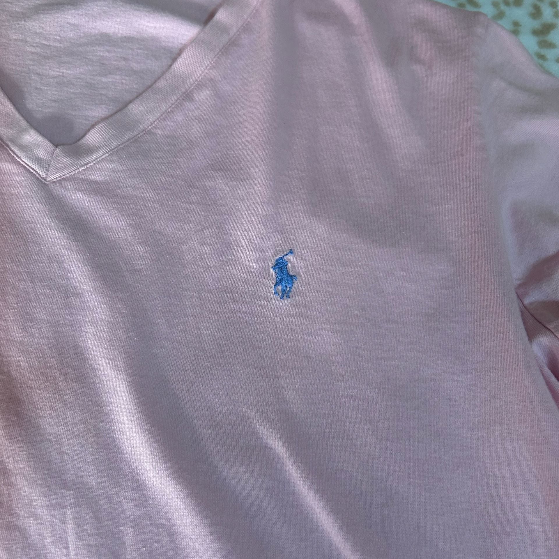 Ralph Lauren Sport V-Neck T-Shirt Size XL Pink 6