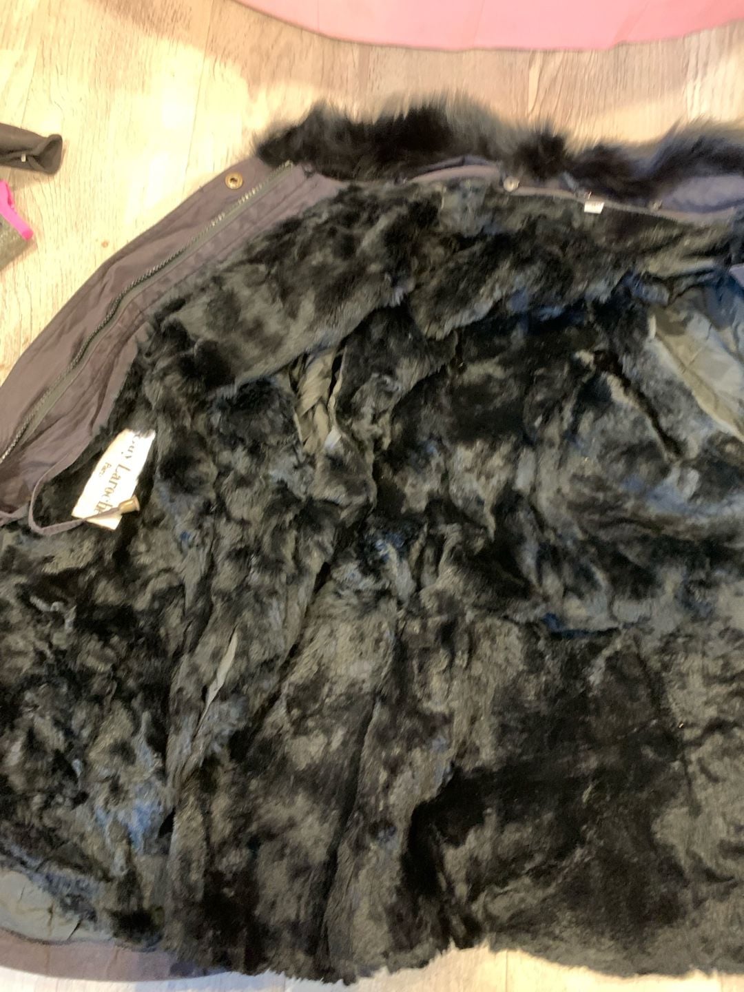 Guy laroche Skea Paris Vail Vintage Black Ski Jacket Faux Fur Trim Winter 9