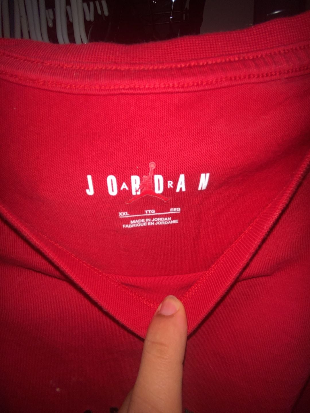 Jordan T-Shirt Size XXL Red Embroidered Logo Short Sleeve 3