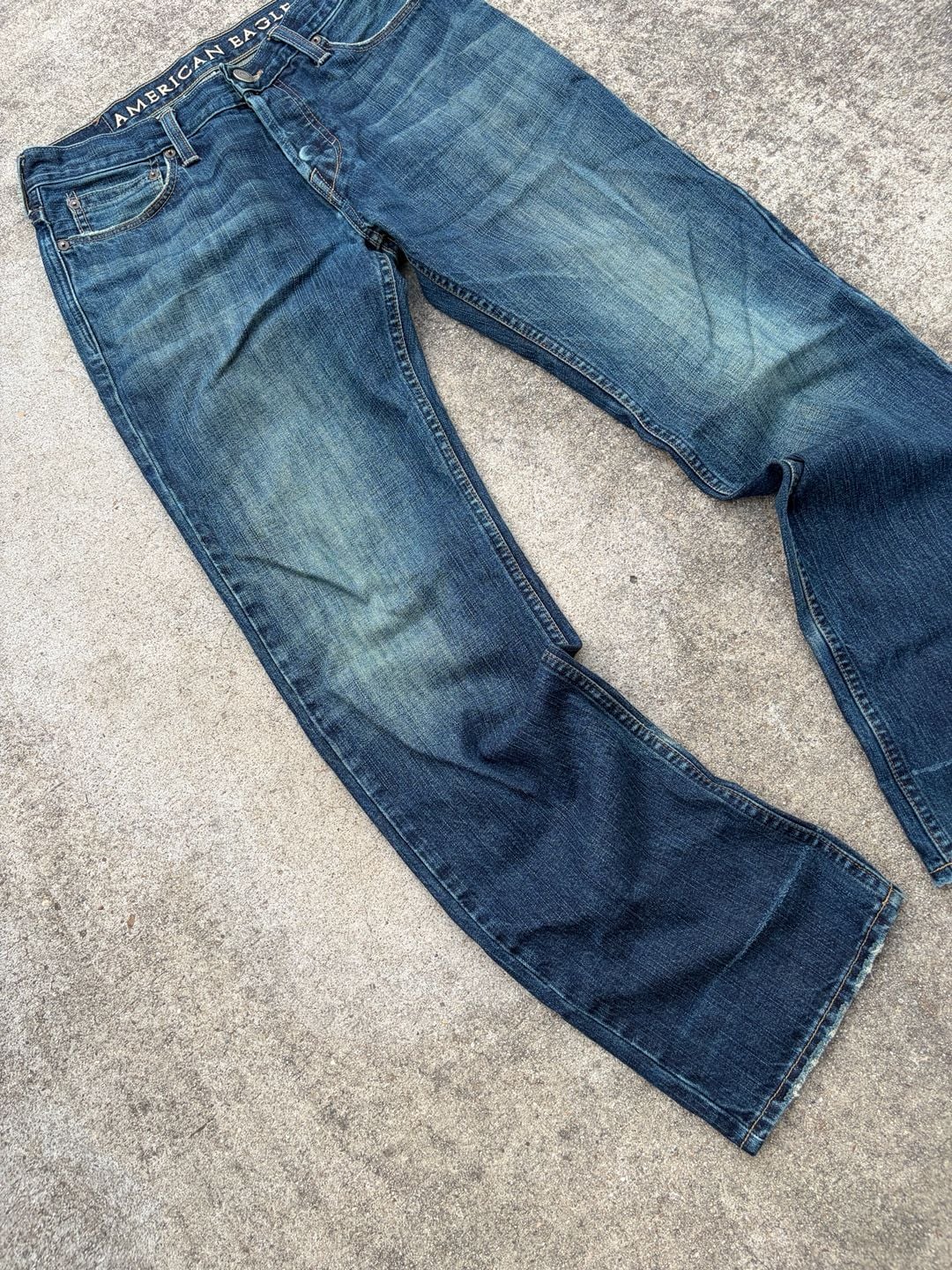 American Eagle Jeans Blue Denim Distressed 4