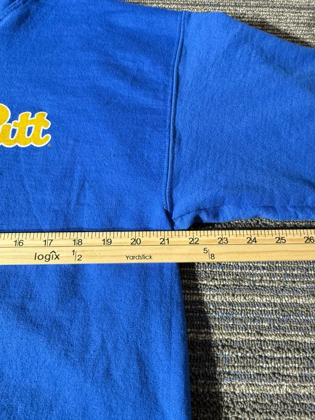 Gildan Pitt Panthers Zip Up Hoodie Size L Blue Fleece 6