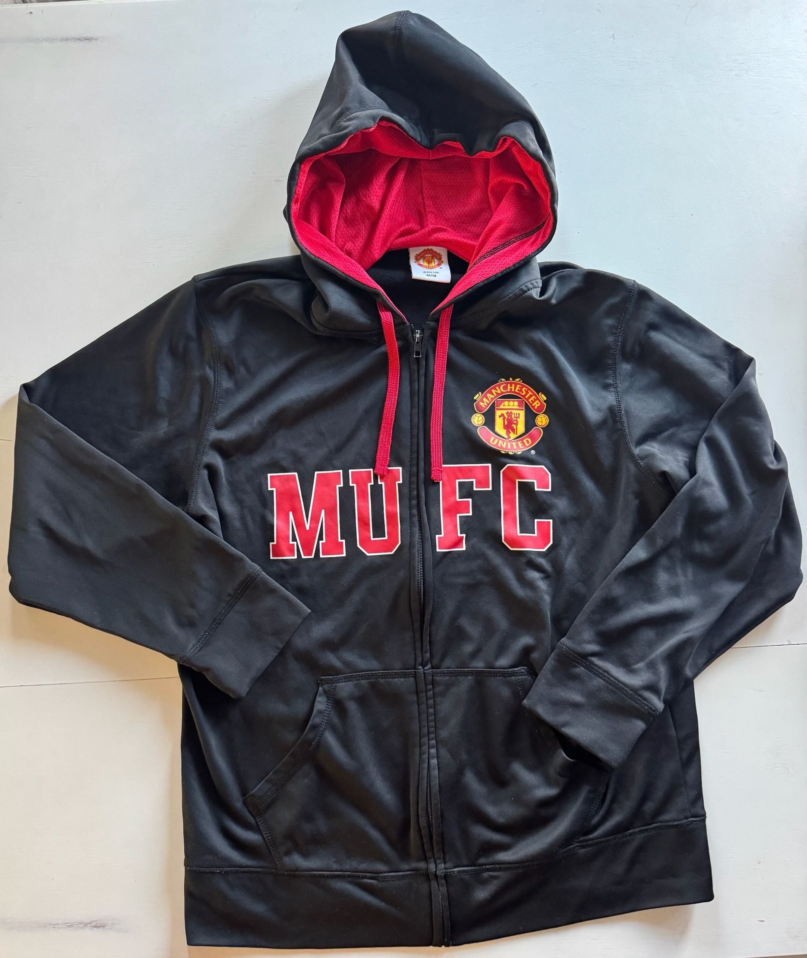 Manchester United Licensed Mufc Full Zip Hoodie Size M 2
