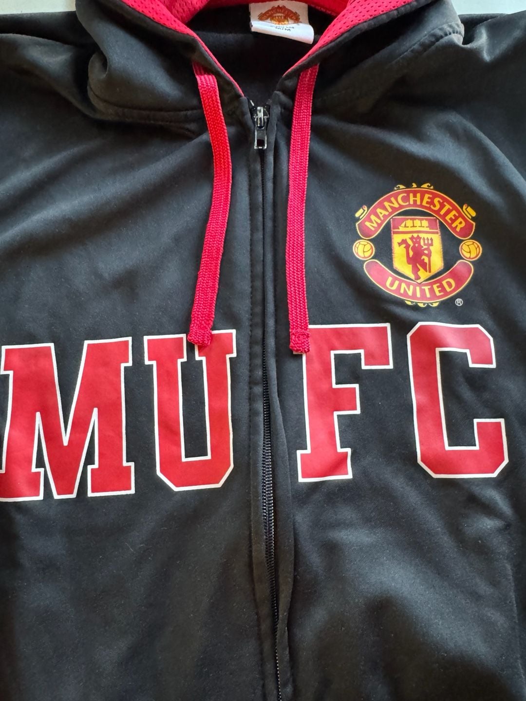 Manchester United Licensed Mufc Full Zip Hoodie Size M 4
