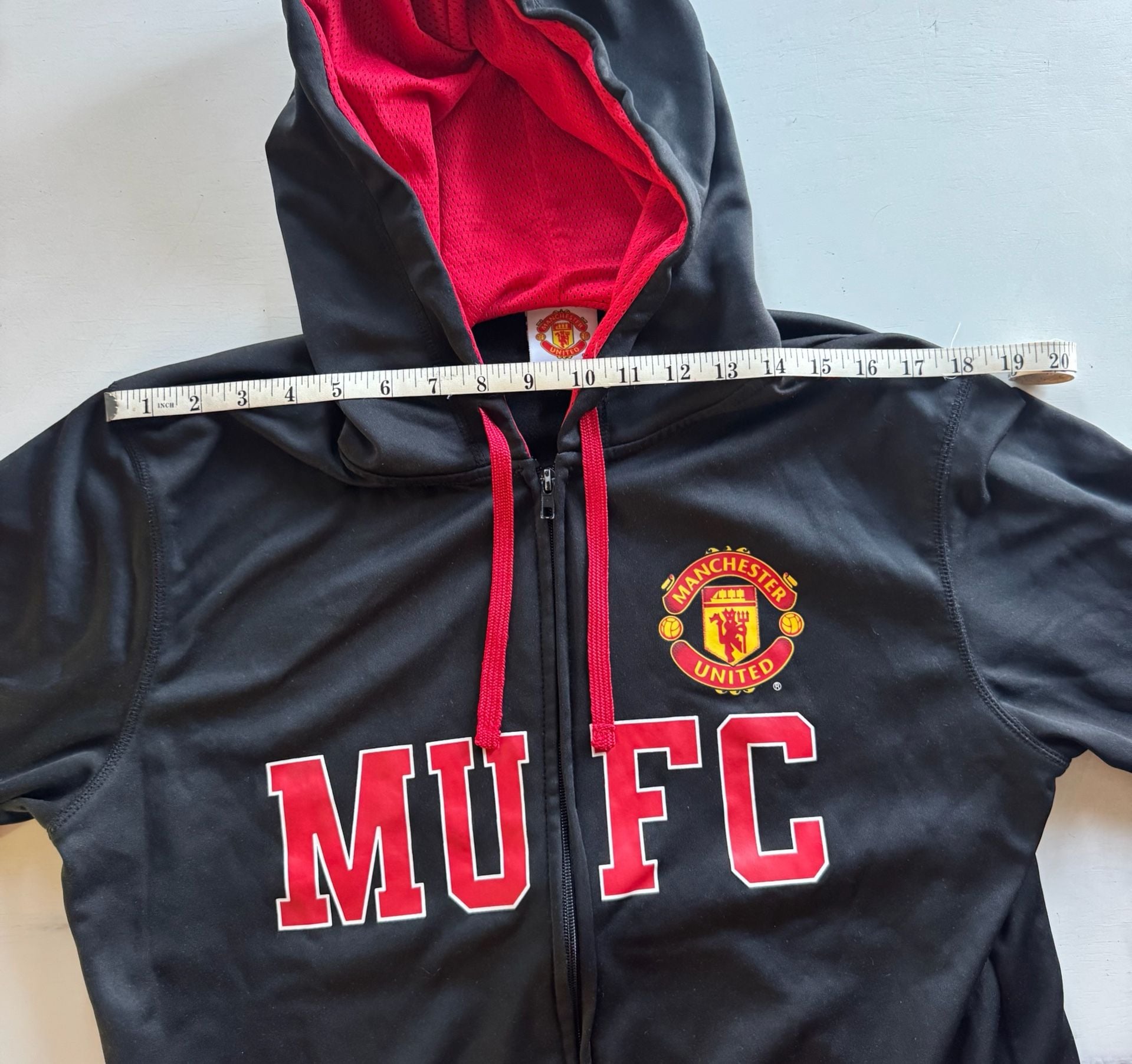Manchester United Licensed Mufc Full Zip Hoodie Size M 7