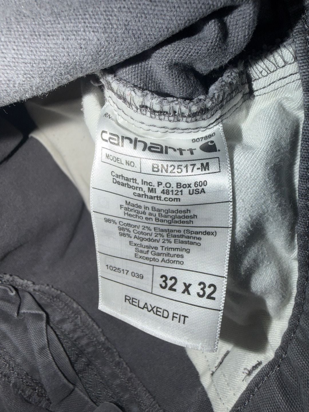 Carhartt Relaxed Fit Canvas Work Pants Gray 9