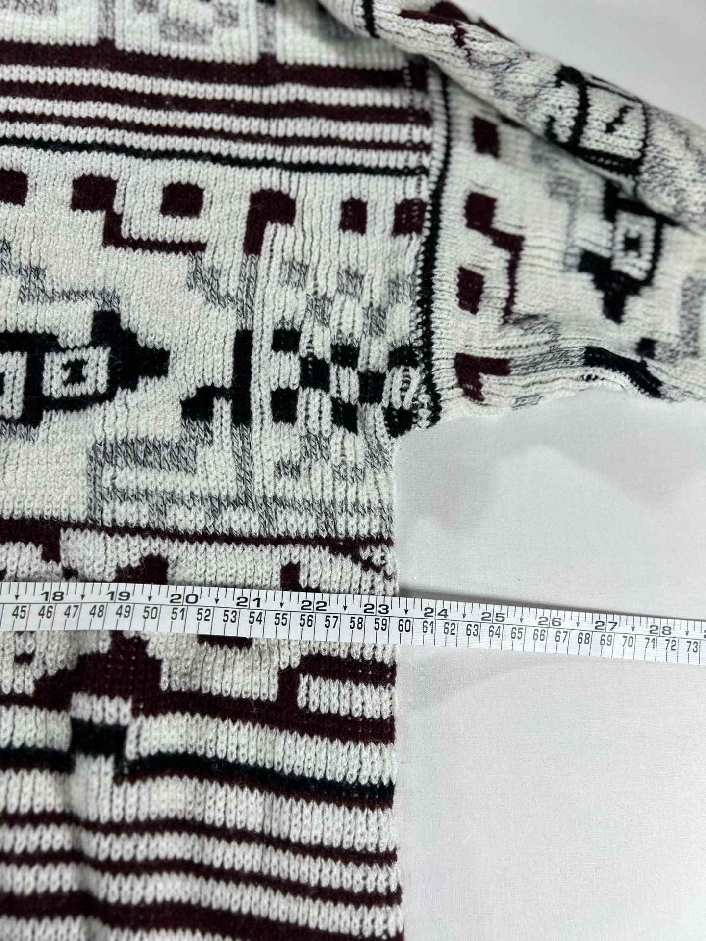 Expressions Vintage Geometric Knit Pullover Size L Cosby Sweater 5